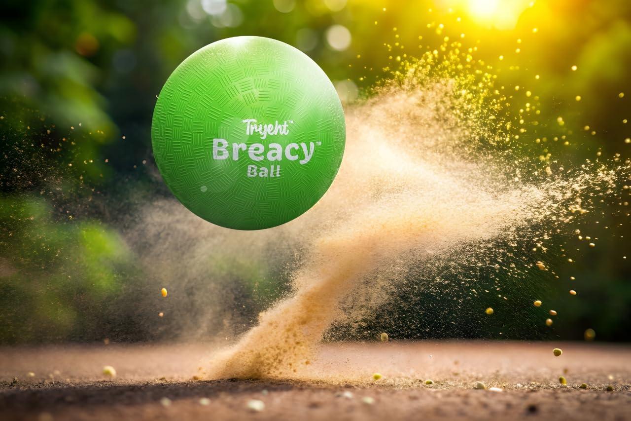 Tryeht Self Inflating Ball 5", Rubber New Feel Breacy Ball, Hi Bouncy, Never Need Pump, Neon Green, Playground Balls, Handball, Dodgeballs, Picnic and School Play in and Outdoor - Image 7