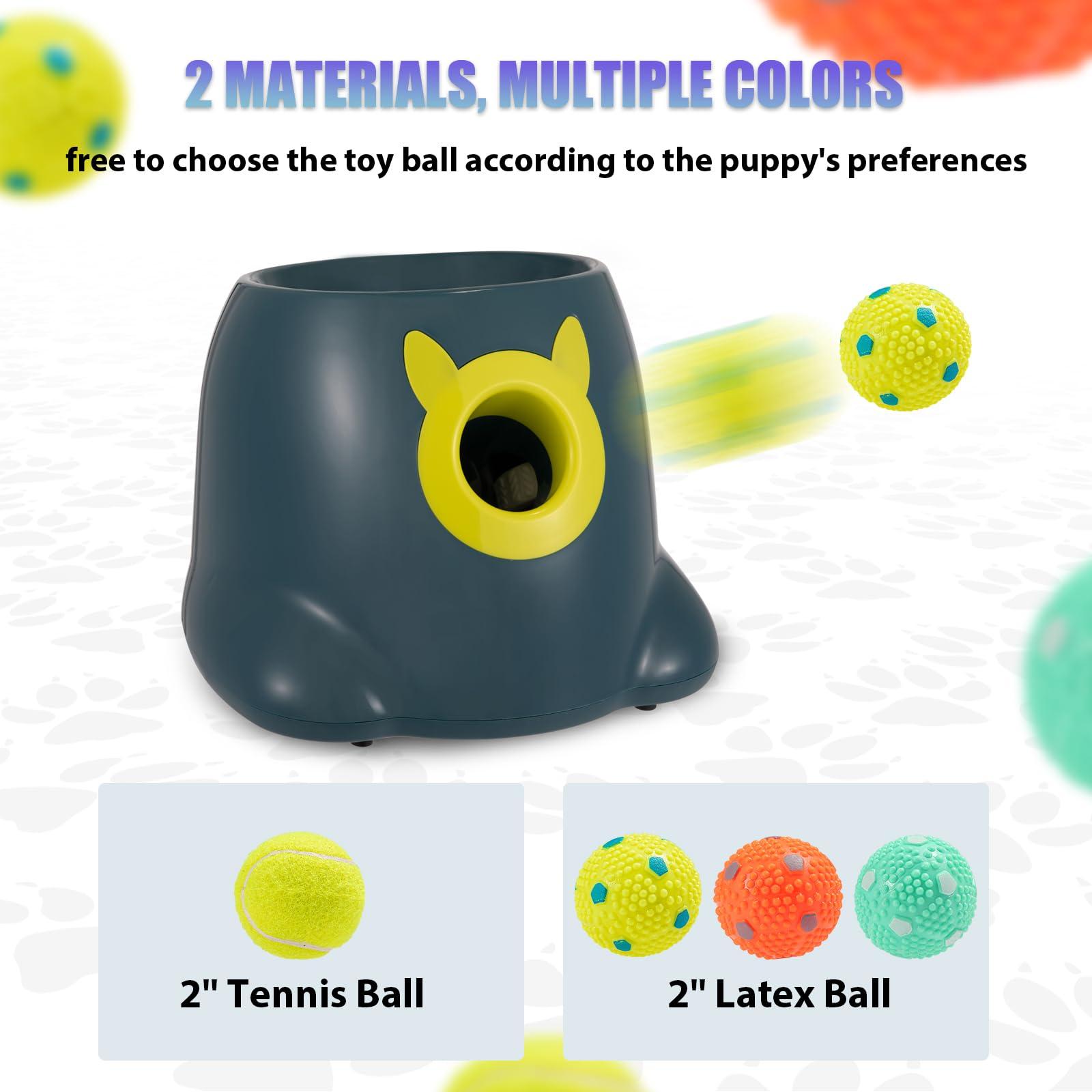 WIGGLYTAIL Automatic Ball Launcher for Dogs, Dog Fetch Ball Thrower Launcher, 3 Adjustable Distances, Interactive Pet Self Playing for Small Dogs and Puppies with 10 Balls (2 inches) - Image 5