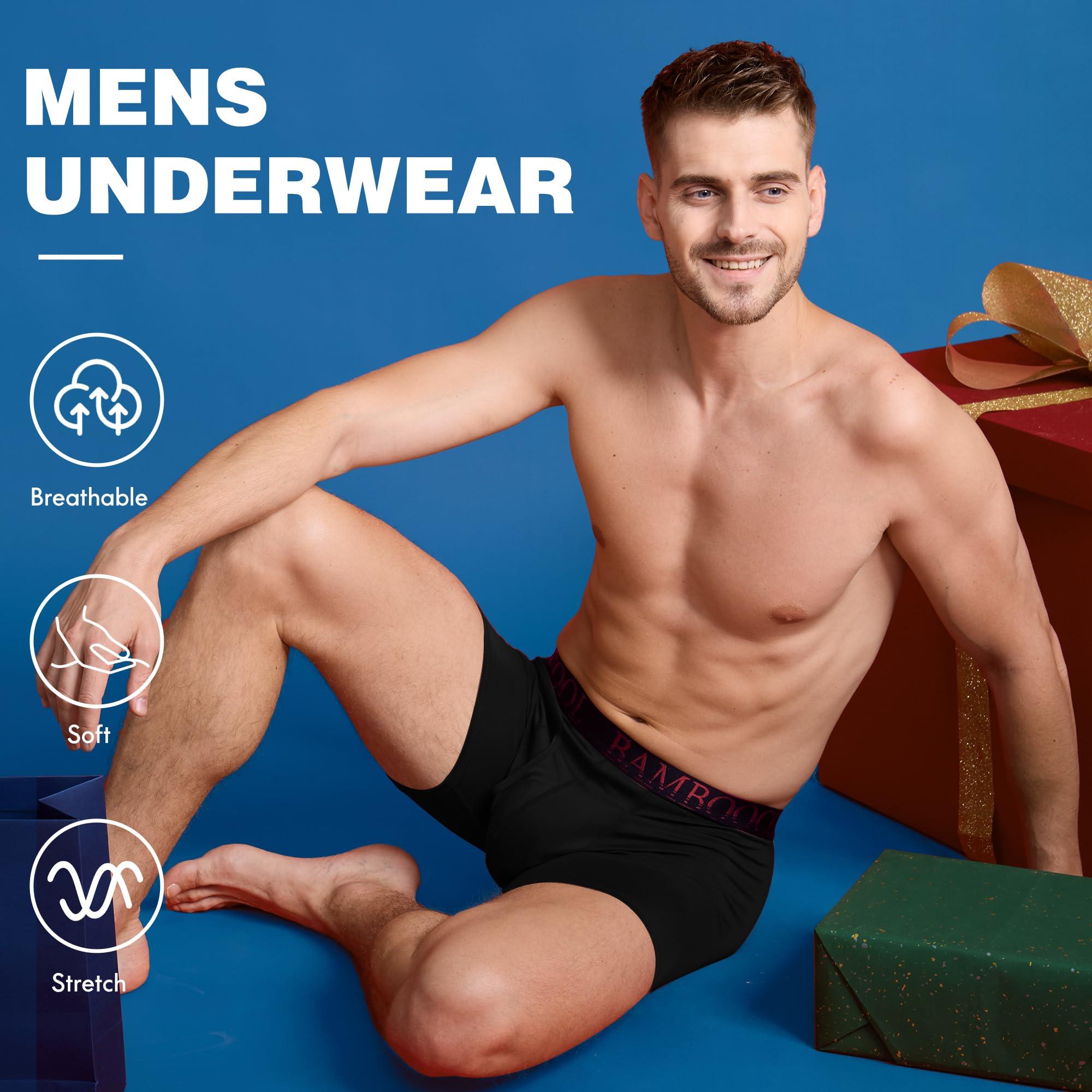 BAMBOO COOL Men's Ultra ComfortSoft Underwear, Moisture Wicking & Breathable No Ride Up Boxer Briefs with Fly, Multipack - Image 2