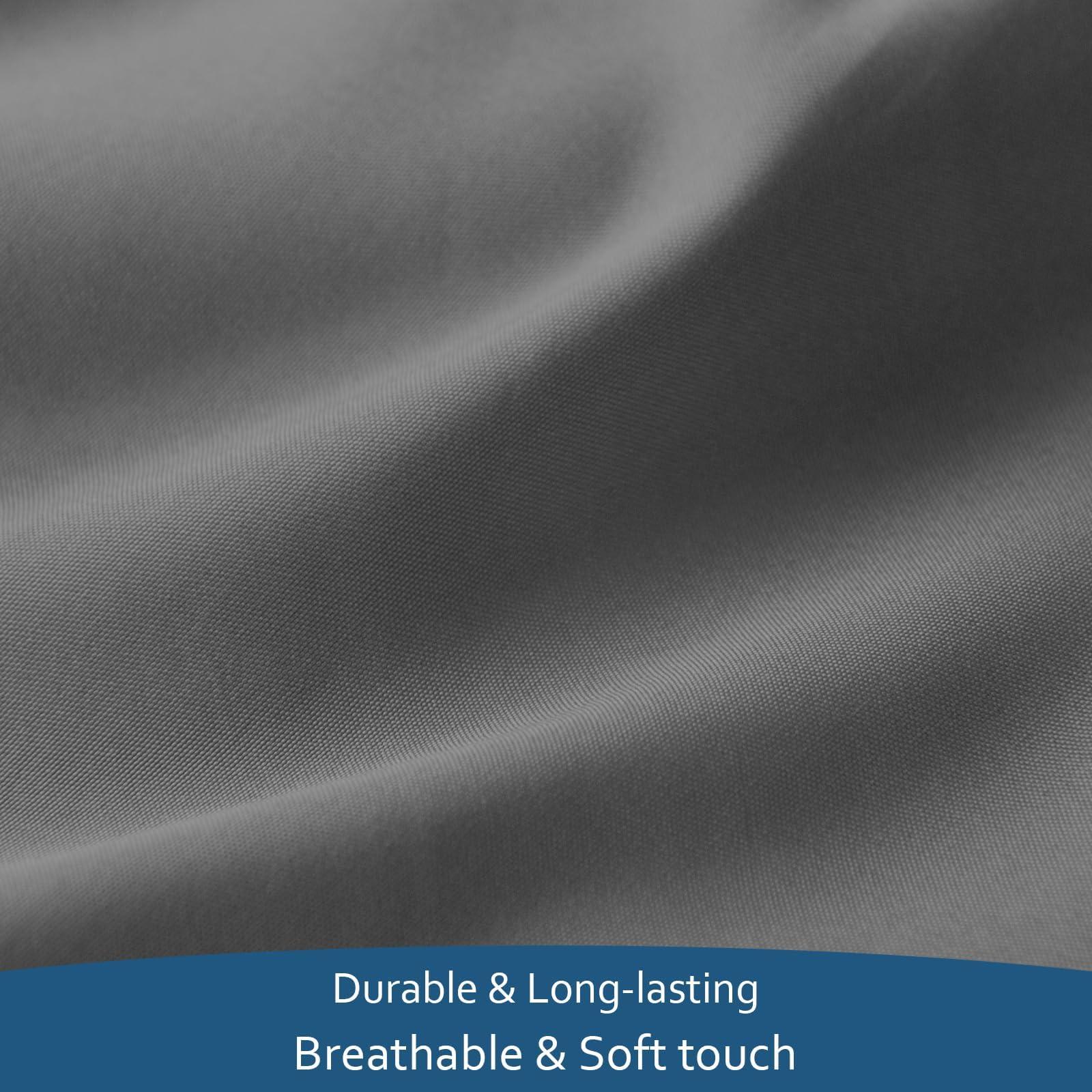 Cal King Sheet Set - 4 Piece California King Sheet Sets - Extra Deep Pocket Hotel Luxury California King Sheets Fade Resistant Fits up to 24in Cal King Bed Mattress - Grey - Image 6