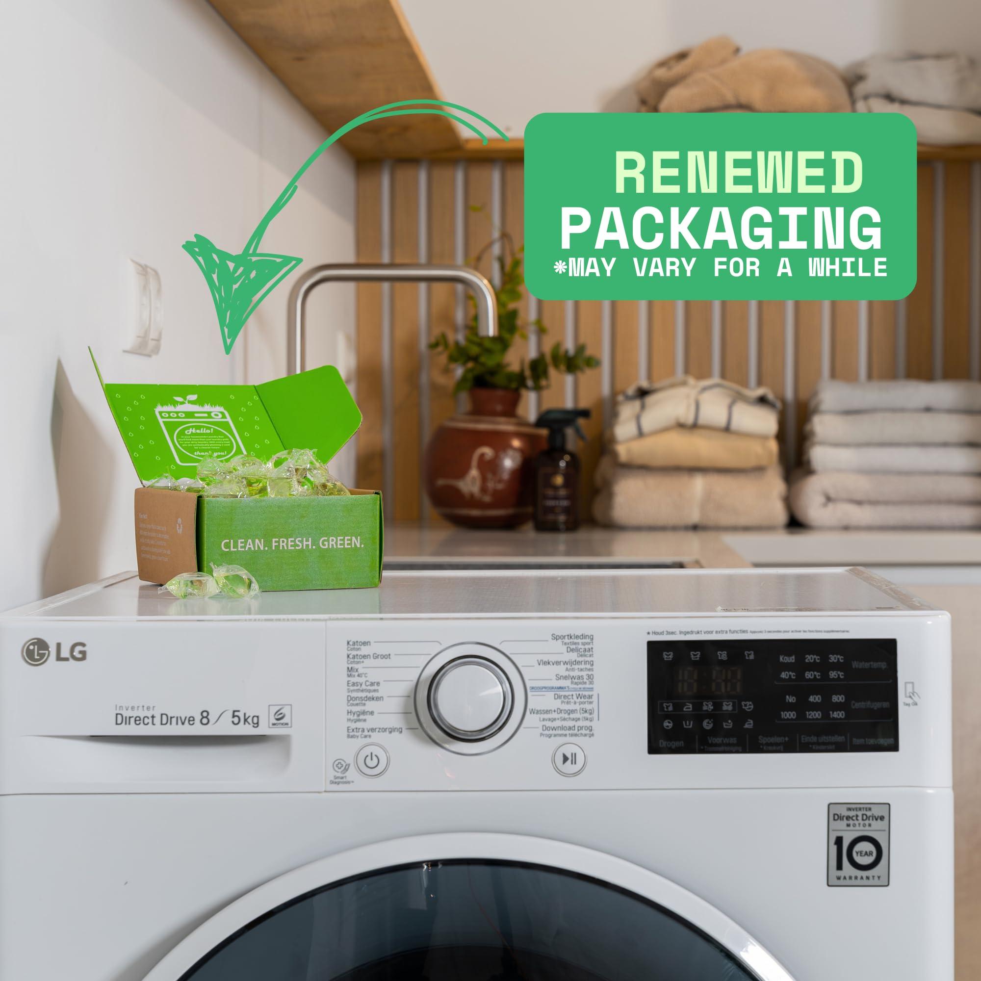 Laundry Detergent Pods, 32 Count, Fresh Scent, Eco Friendly, Biodegradable, HE Compatible, Powerful Stain & Odor Removal, Skin Friendly - Image 2