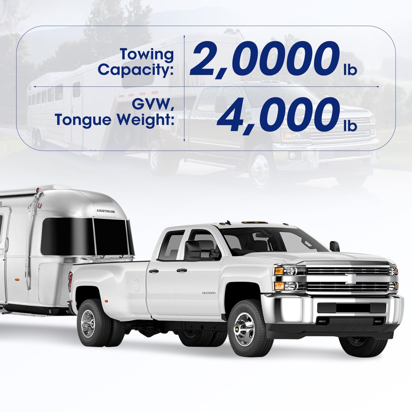 C5G1216 12"-16" Adjustable Cushioned 5th Wheel to Gooseneck Adapter Compatible with 2-5/16" Gooseneck Hitch Balls, Towing Capacity 20000 Lbs, OE C5G1216 - Image 4