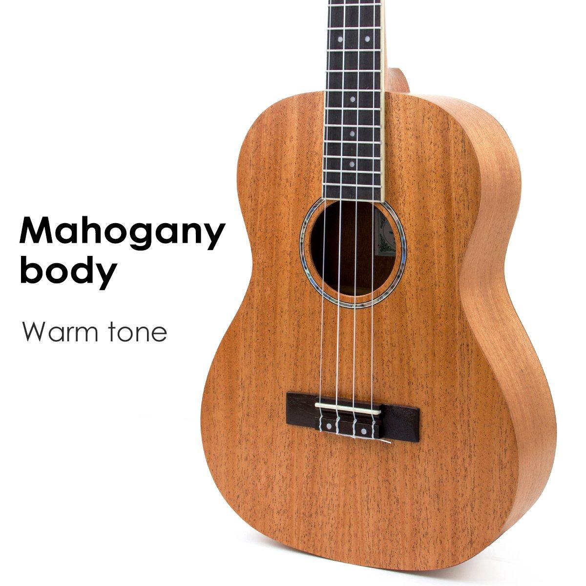 Kmise Baritone Ukulele 30 Inch Mahogany Ukelele 4 String Hawaii Guitar Uke G-C-E-A from Kmise - Image 7