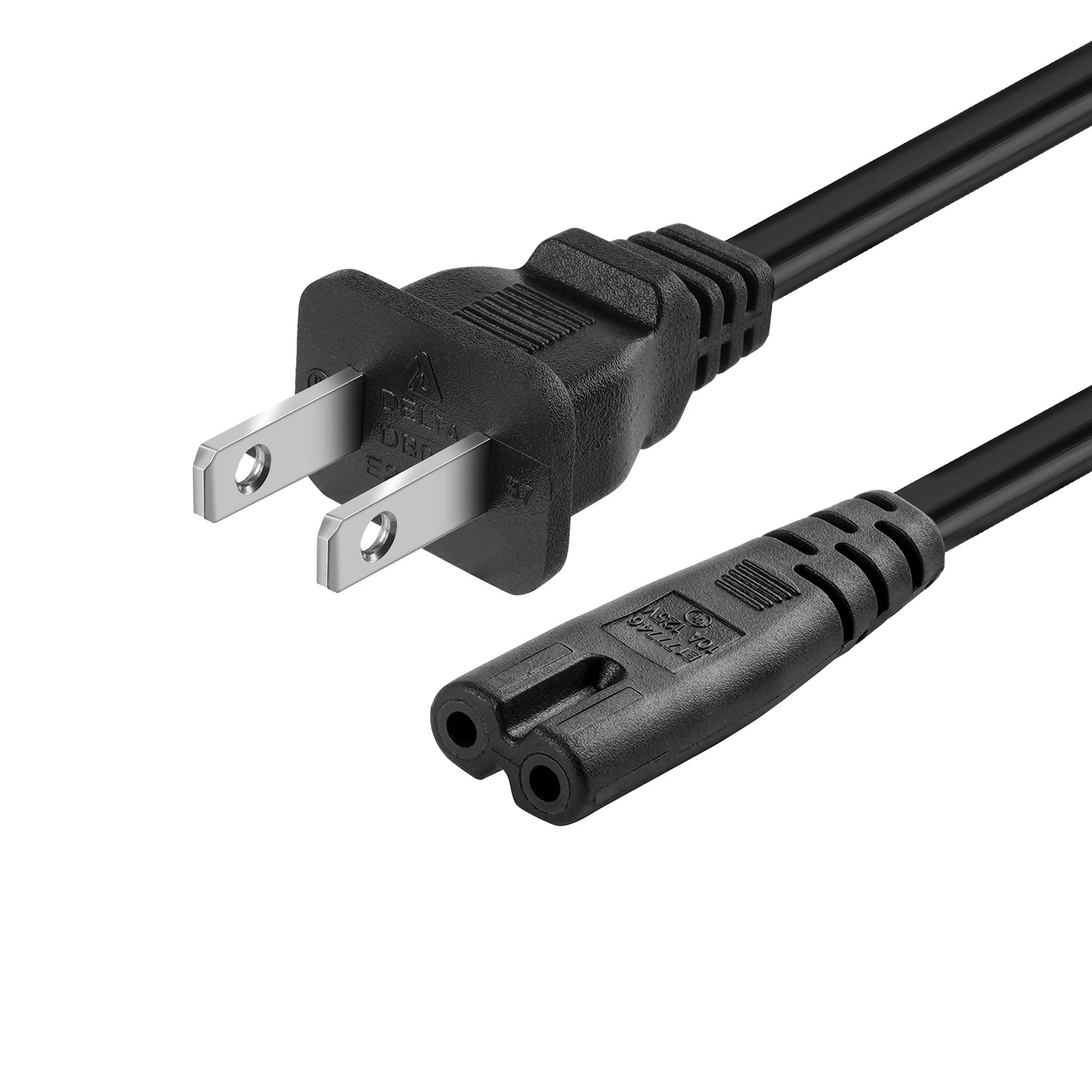 6Ft Power Cord for JBL PartyBox 100 110 200 300 310 710 1000 On-The-Go Speaker, Onn Party Speaker, JBL Soundbar 2 Prong Power Cable Replacement