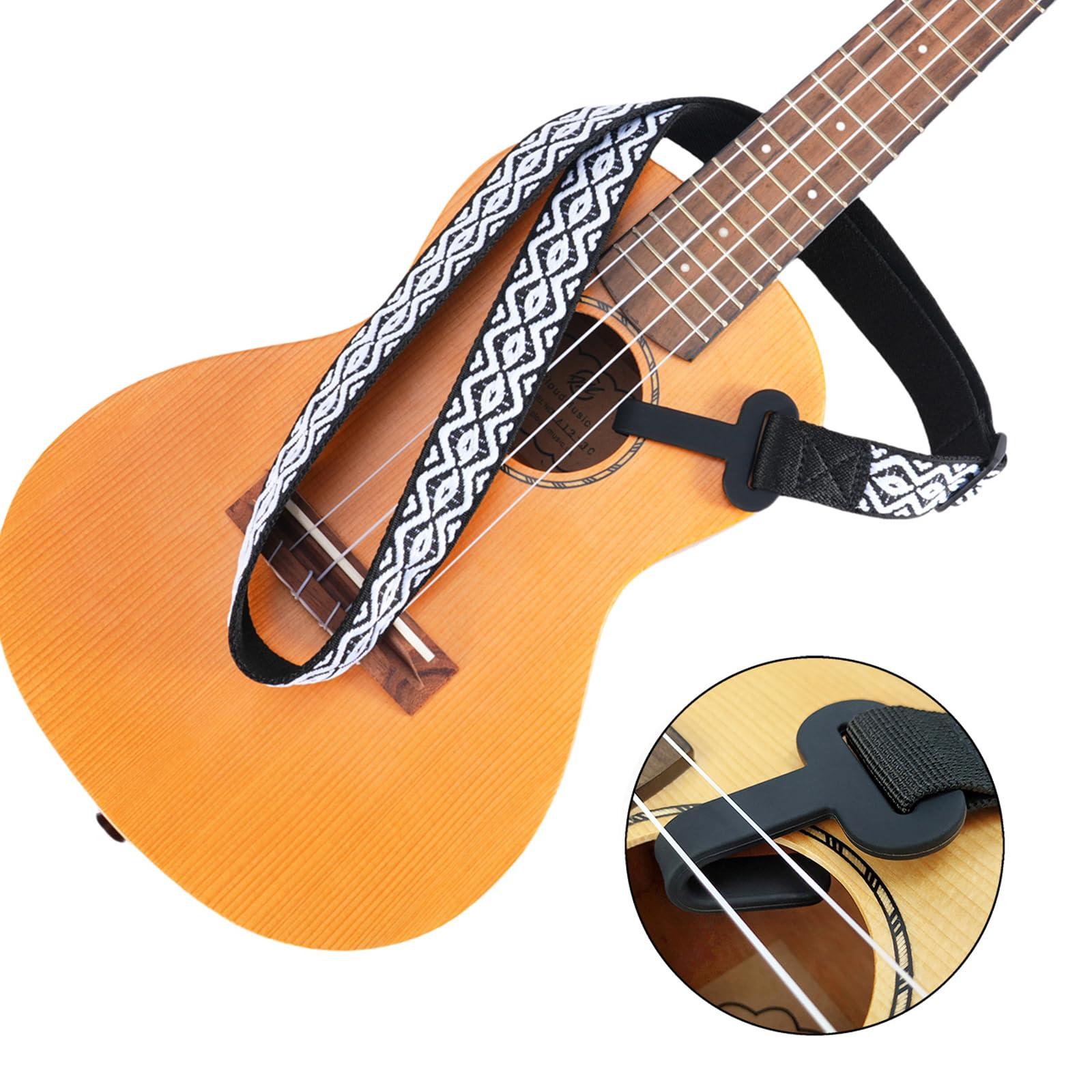 CLOUDMUSIC Ukulele Strap Clip On No Drill J Hook For Soprano Concert Tenor Baritone(Wave) - Image 3