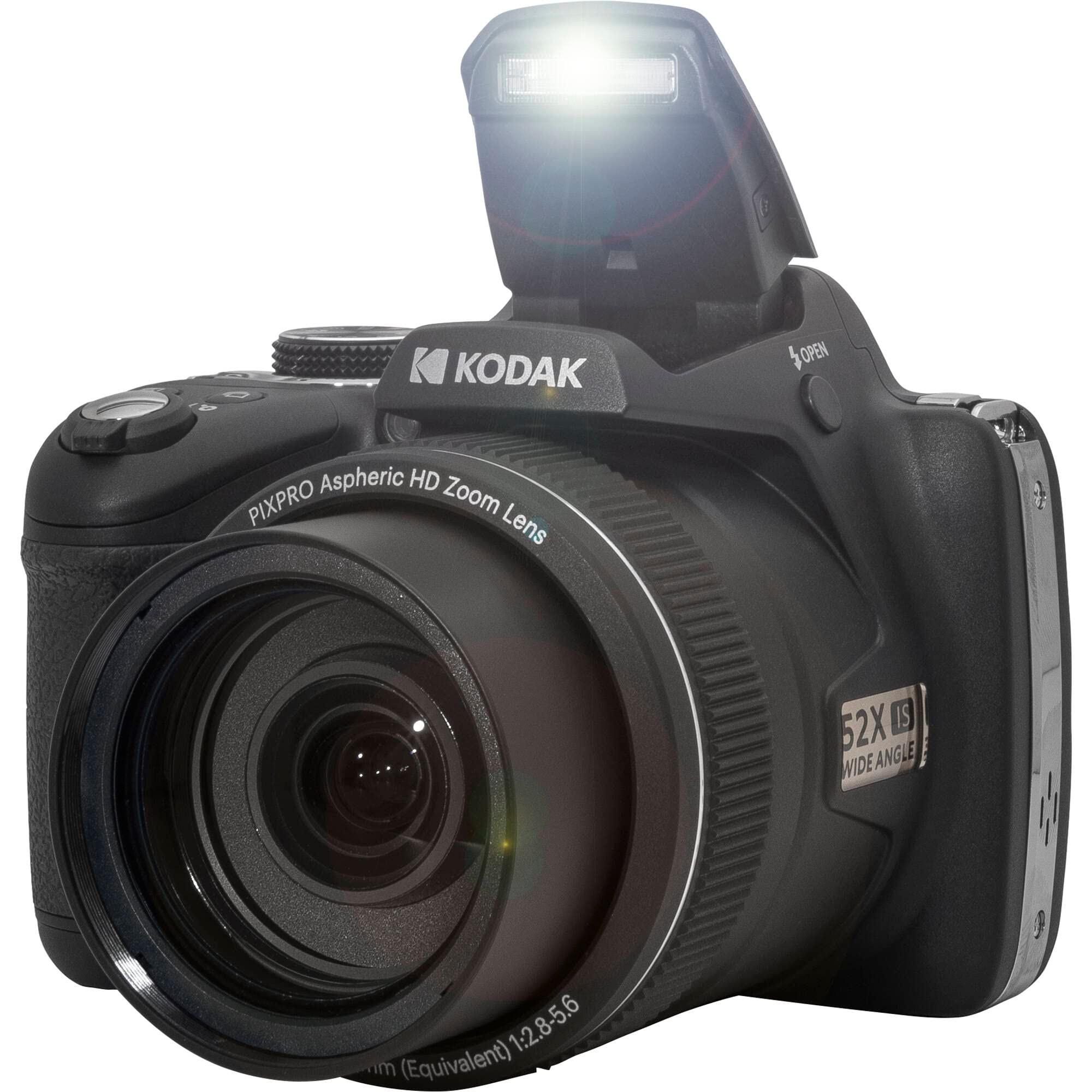 Kodak PIXPRO AZ528 Digital Camera (Black) Bundle with 32GB Memory Card + Camera Case + Memory Card Wallet + Screen Protectors + Accessories - Image 3