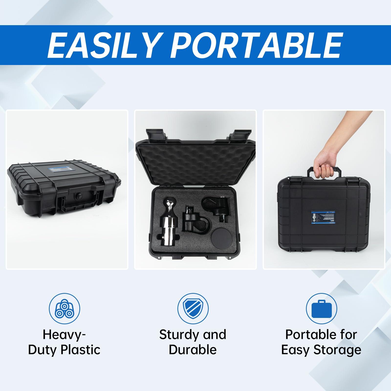 Lrichy 60692 Upgraded 38k Puck System Gooseneck Hitch 2-5/16“ Ball Kit with Case for 2013-2025 Ford F250/F350/F450, 2016-2025 Chevrolet Silverado 2500/3500 HD, GMC Sierra 2500/3500 HD Nissan Titan XD - Image 6