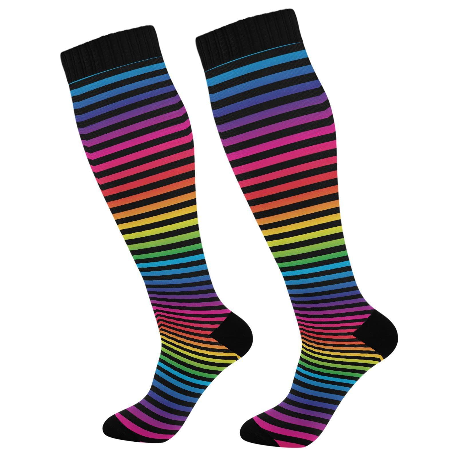 Wusikd Green Grapes Compression Socks for Women and Men Circulation Long Socks for Athletic Running 1
