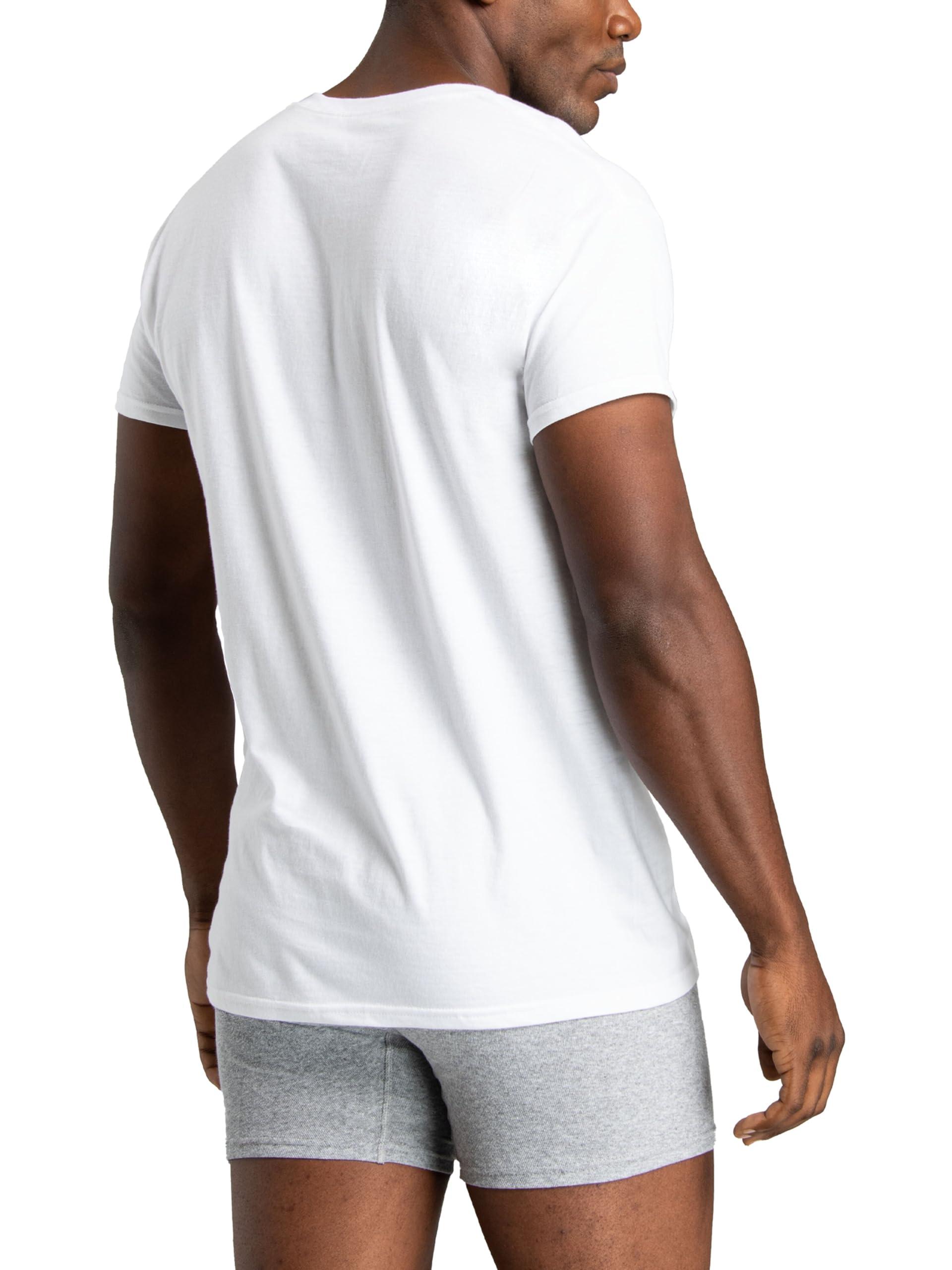 Fruit of the Loom Men's Undershirts, Moisture Wicking & Tag Free, Short Sleeve Crew T-Shirts - Image 4