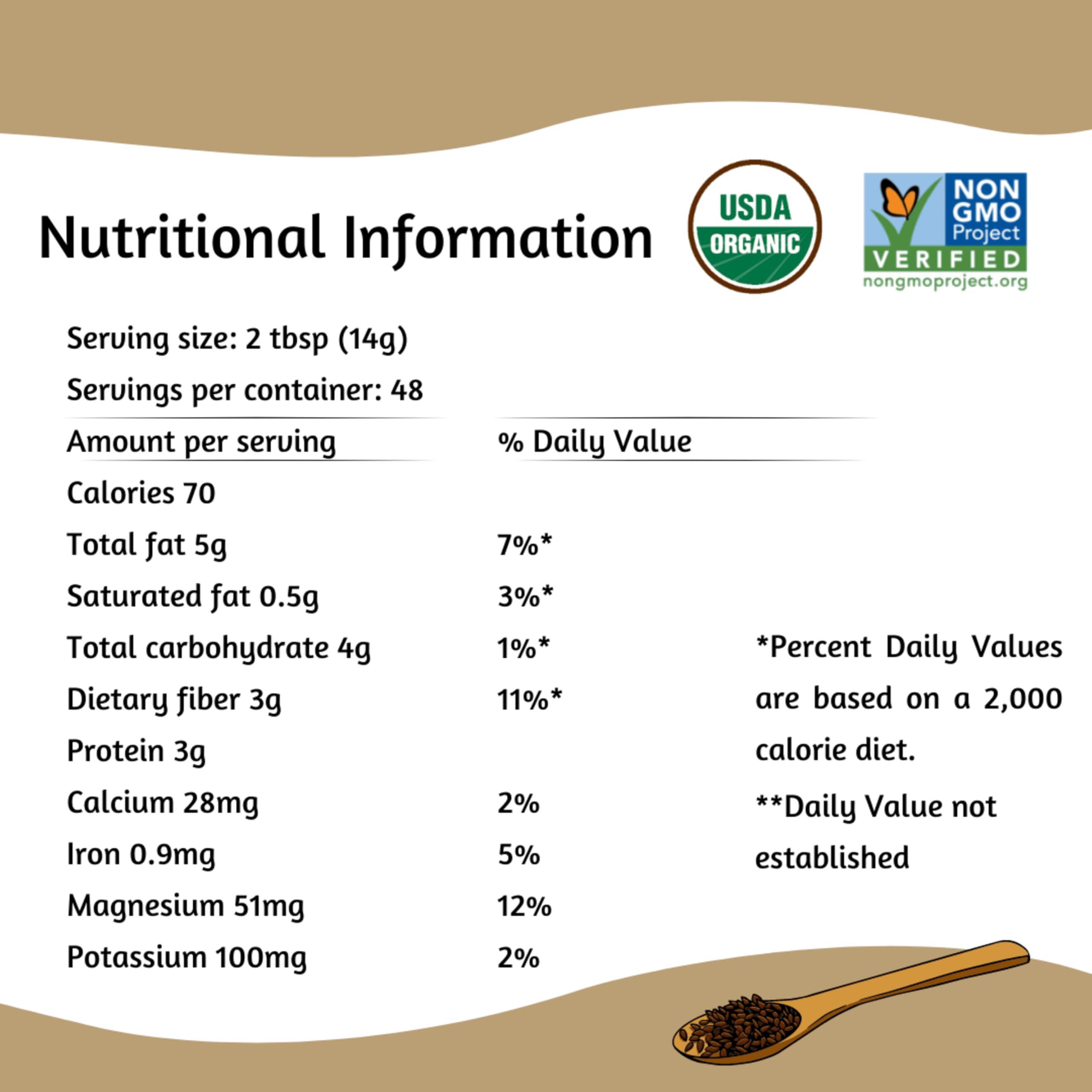 Spectrum Essentials Organic Ground Premium Flaxseed, 24 Oz - Image 9