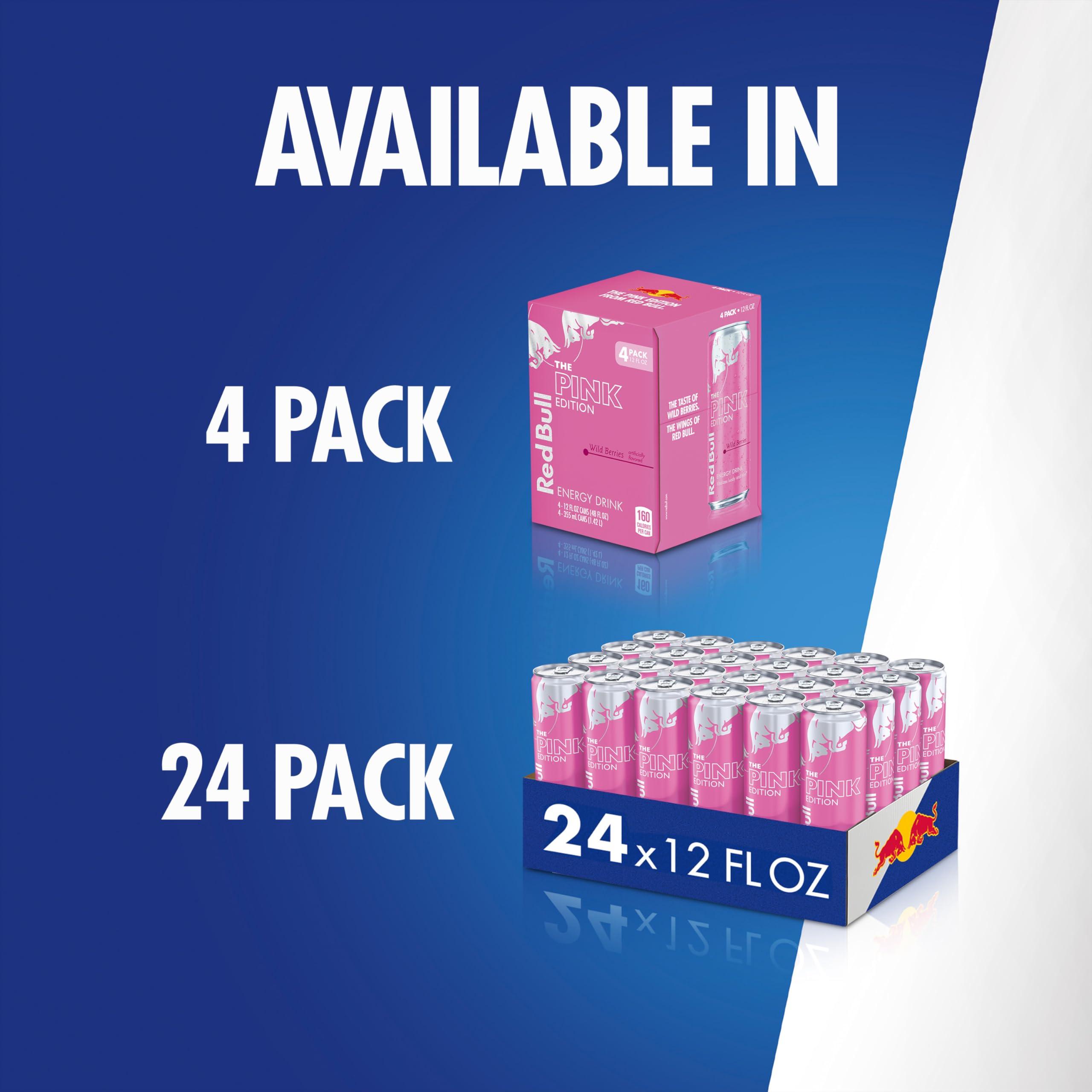 Red Bull Pink Edition Energy Drink, Wild Berries, 12 fl. z., Case of 24 cans, with 114mg Caffeine, Taurine & B Vitamins - Image 8