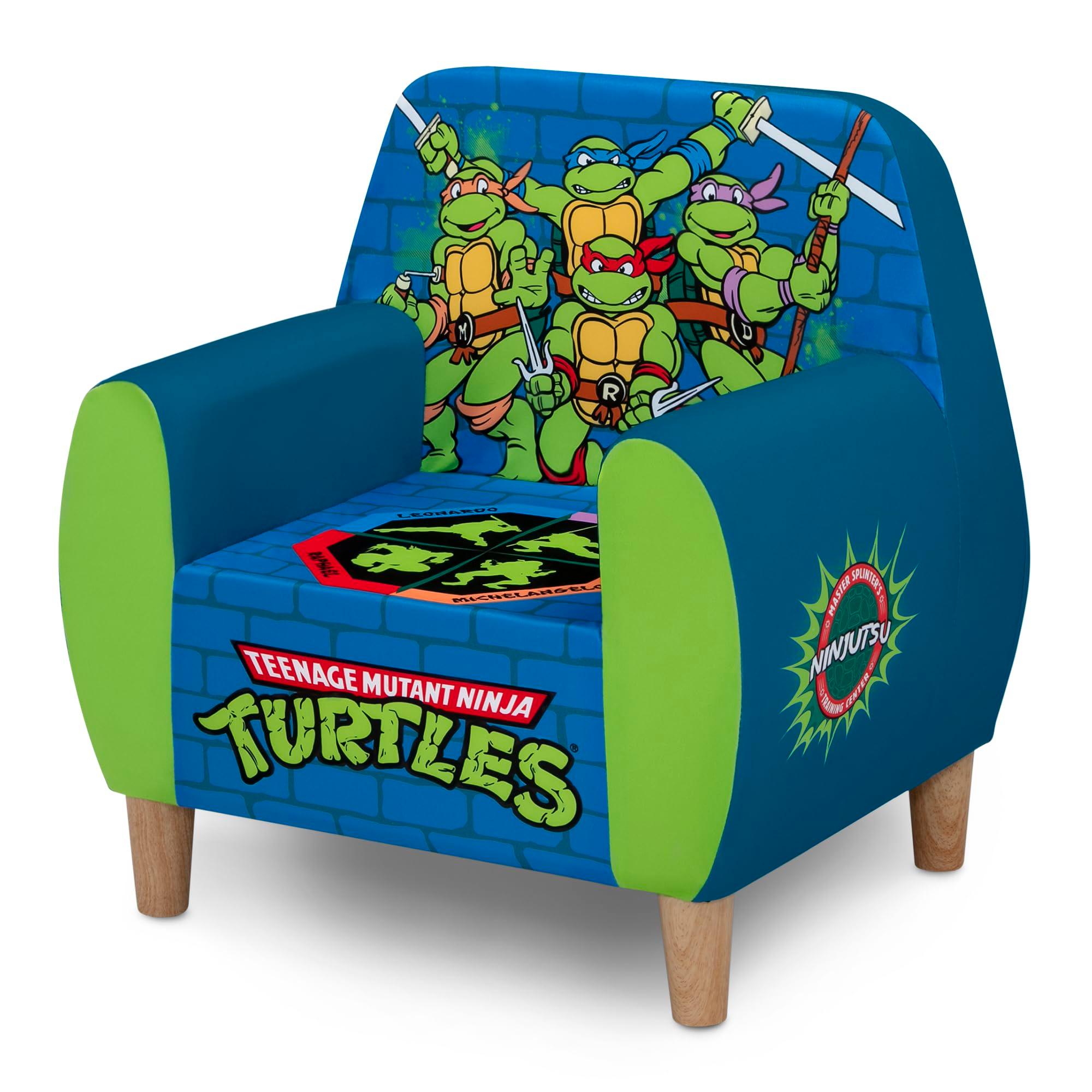 Delta Children Teenage Mutant Ninja Turtles Foam Chair for Kids, Green - Image 4