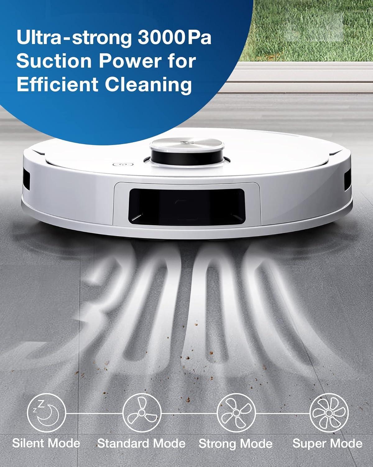 ECOVACS DEEBOT TEO+ Robot Vacuum and Mop Combo with Auto-Empty Station, Precision Laser Mapping, 3D Maps, Oscillating Mopping, 3000Pa Suction, Hands-Free Cleaning for Up to 60 Days - Image 3