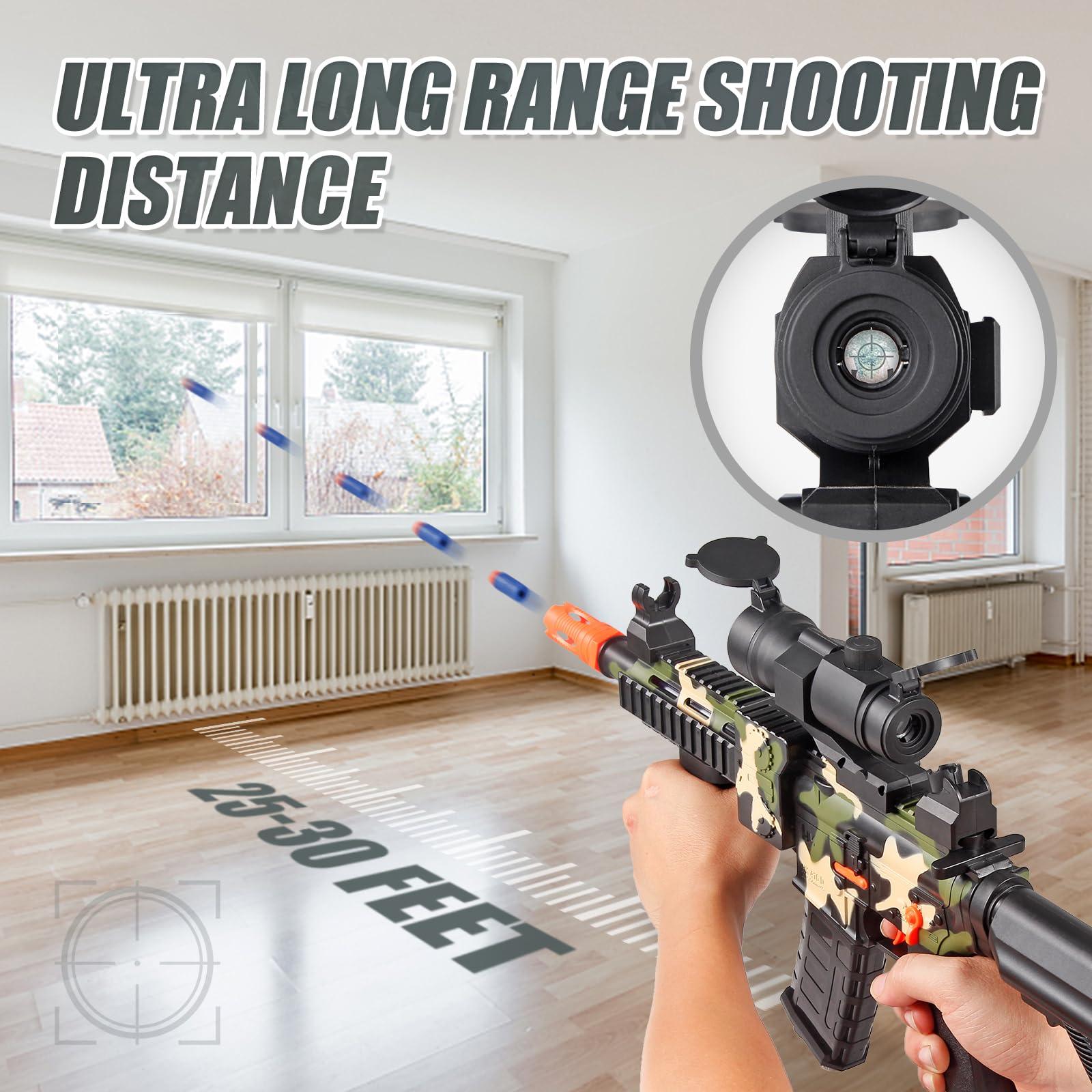 Realistic Toy Foam Blaster Gun - Electric Sniper Rifle with Scope 120 Soft Bullets 3 Magazines, Automatic Dart Gun for Boy Ages 8-12 Years Old, Indoor Outdoor Gifts for Adult Kid Christmas Birthday - Image 4