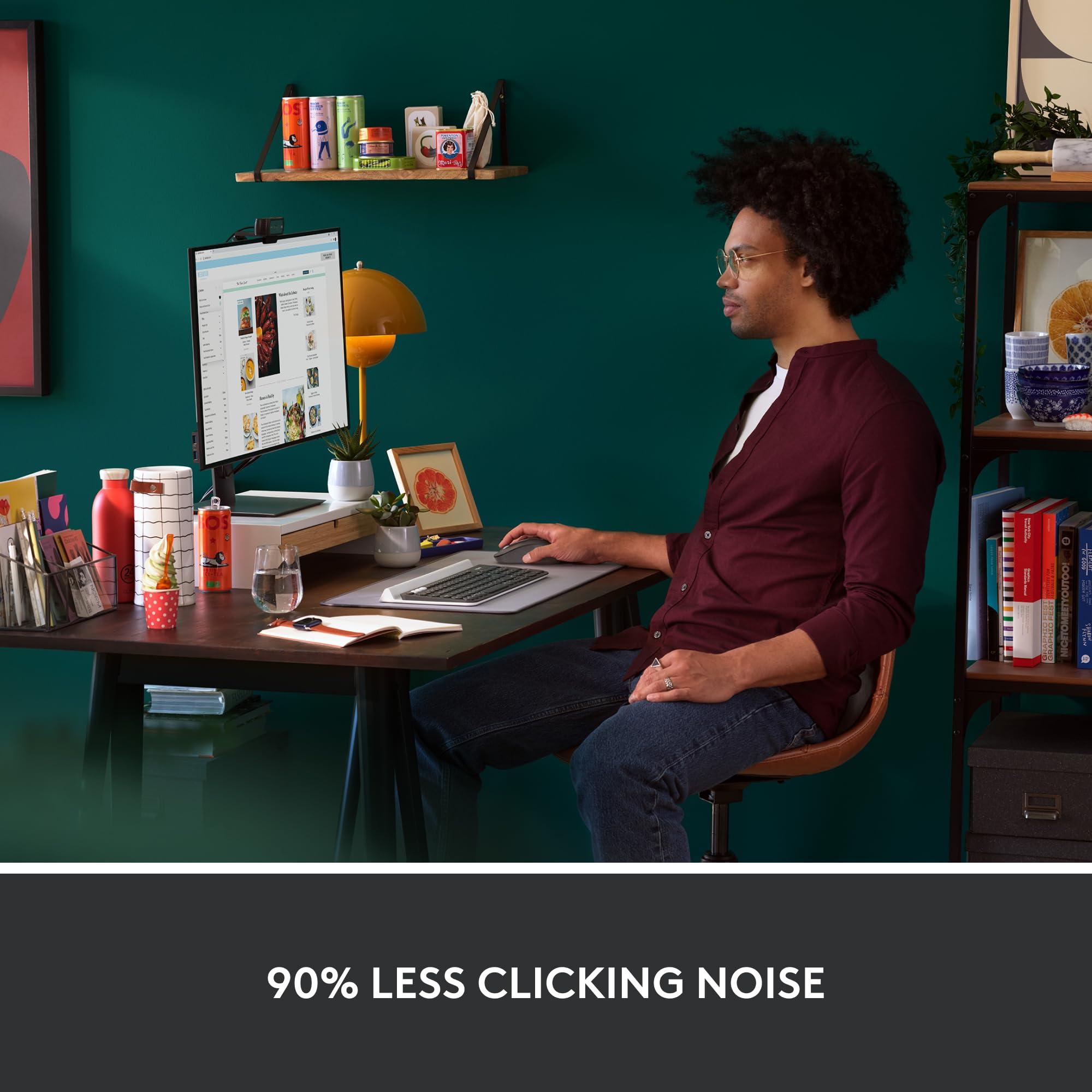 Logitech Signature M550 Wireless Mouse - for Small to Medium Sized Hands, 2-Year Battery, Silent Clicks, Customizable Side Buttons, Bluetooth, Multi-Device Compatibility - Black (Renewed) - Image 4