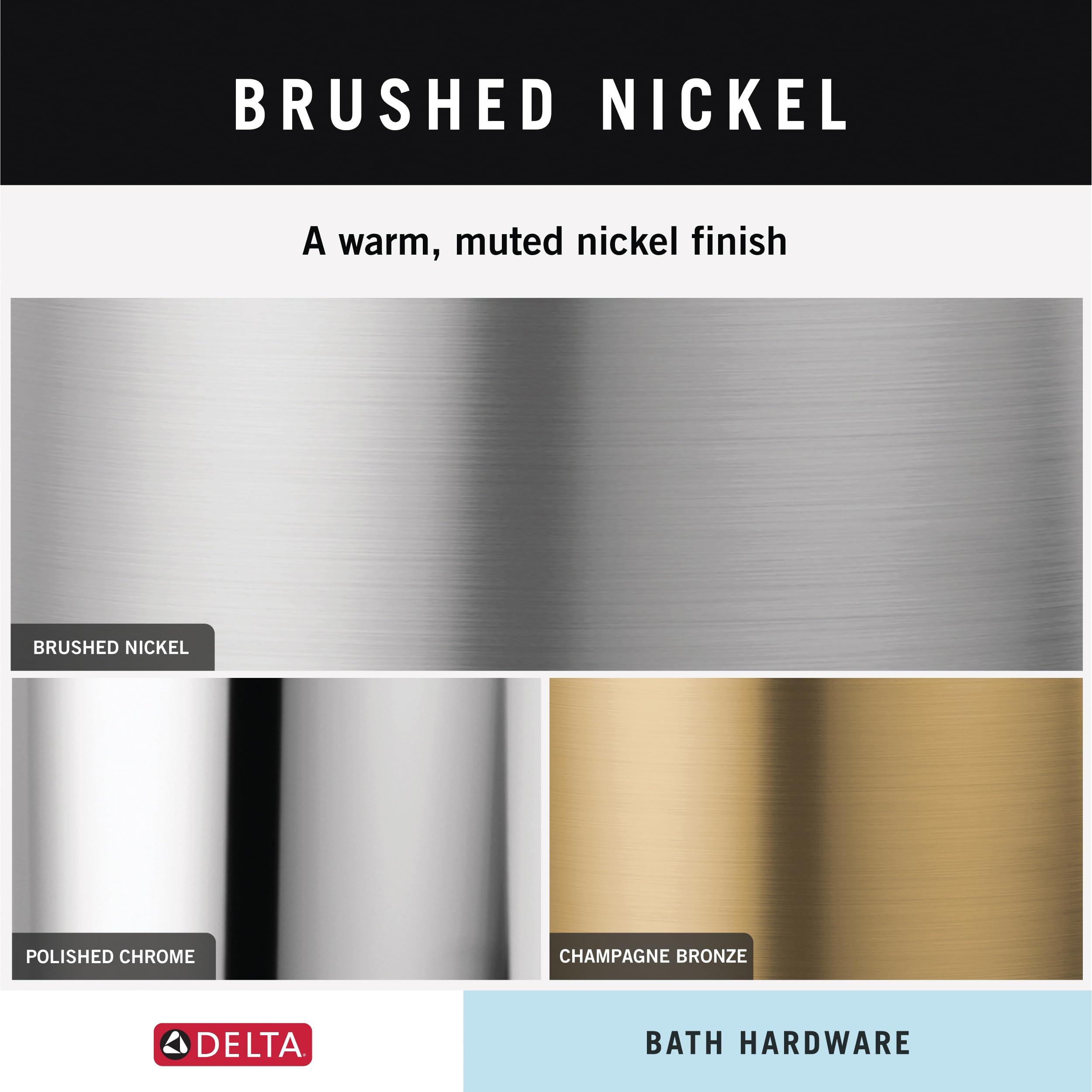 Delta Nicoli (1-Pack) Toilet Paper Holder SpotShield Brushed Nickel Tissue Roll Holder for Bathroom Organization and Storage Pivoting Toilet Tissue Holder Wall Bathroom Accessories NIC50-DN - Image 5
