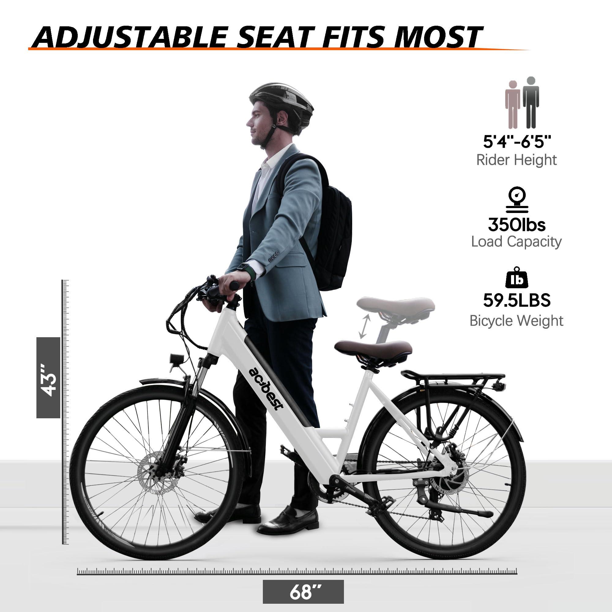 ACTBEST Core Electric Bike for Adults - 468Wh Removable Battery, 26 inch Step Thru Electric Bicycle, Peak 750W Brushless Motor Cityrun Ebike, with 7 Speed, Up to 50 Miles, E-Bikes - Image 7