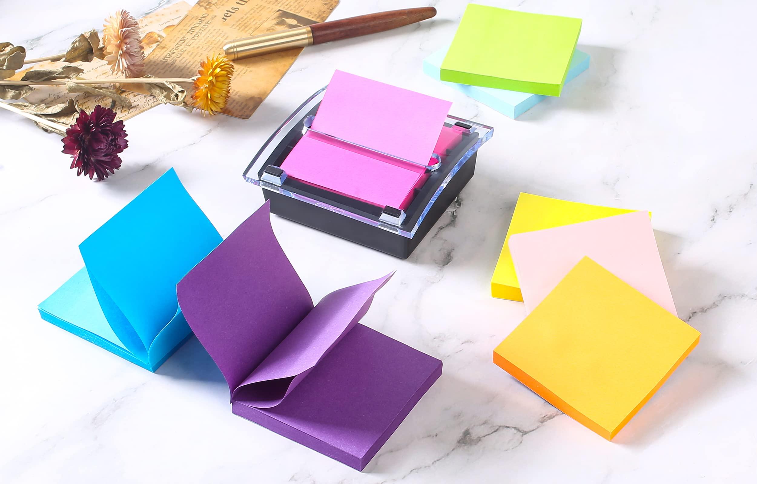 (8 Pads) Pop-up Sticky Notes 3x3 Inches, 8 Bright Colors Super Sticky Notes, Clean Removal, Recyclable, 84 Sheets/pad - Image 4