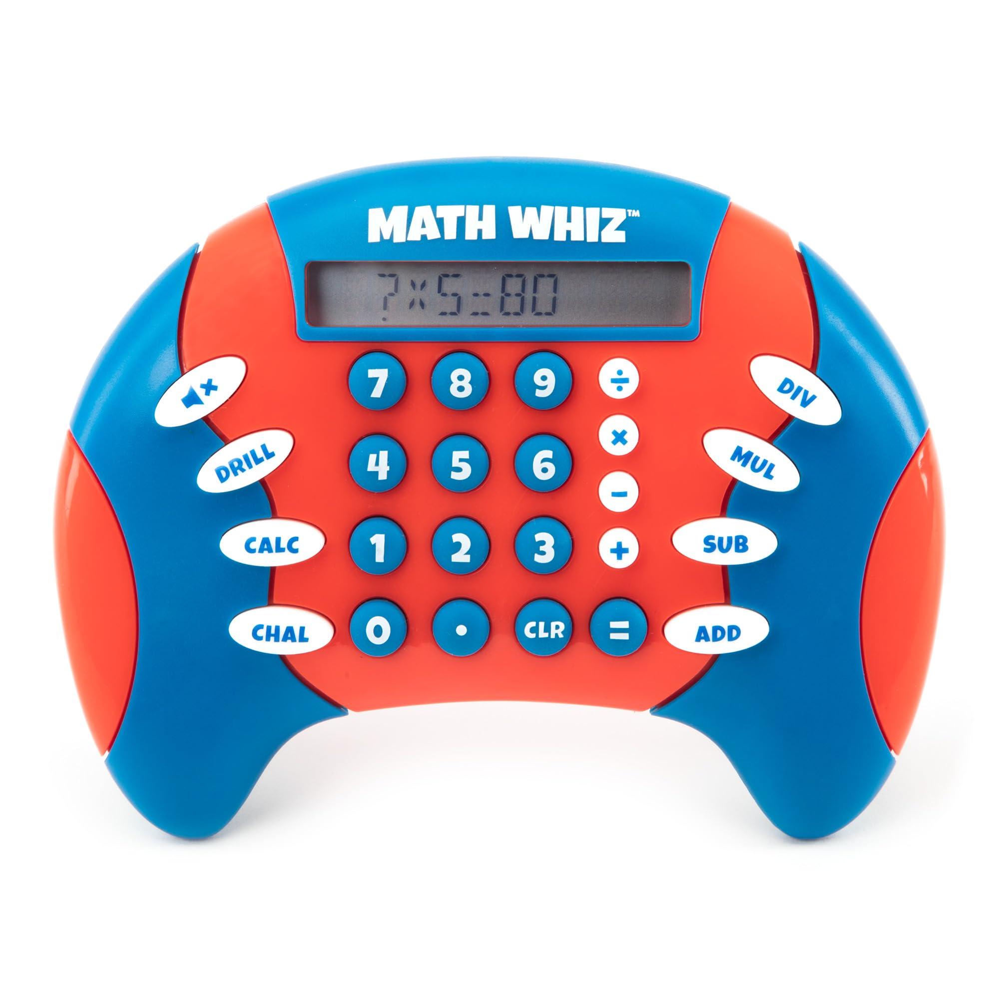 Educational Insights Math Whiz - Electronic Math Games, Addition, Subtraction, Division, and Multiplication Game, Handheld Games for Kids, Interactive STEM Learning Tools for Ages 6+