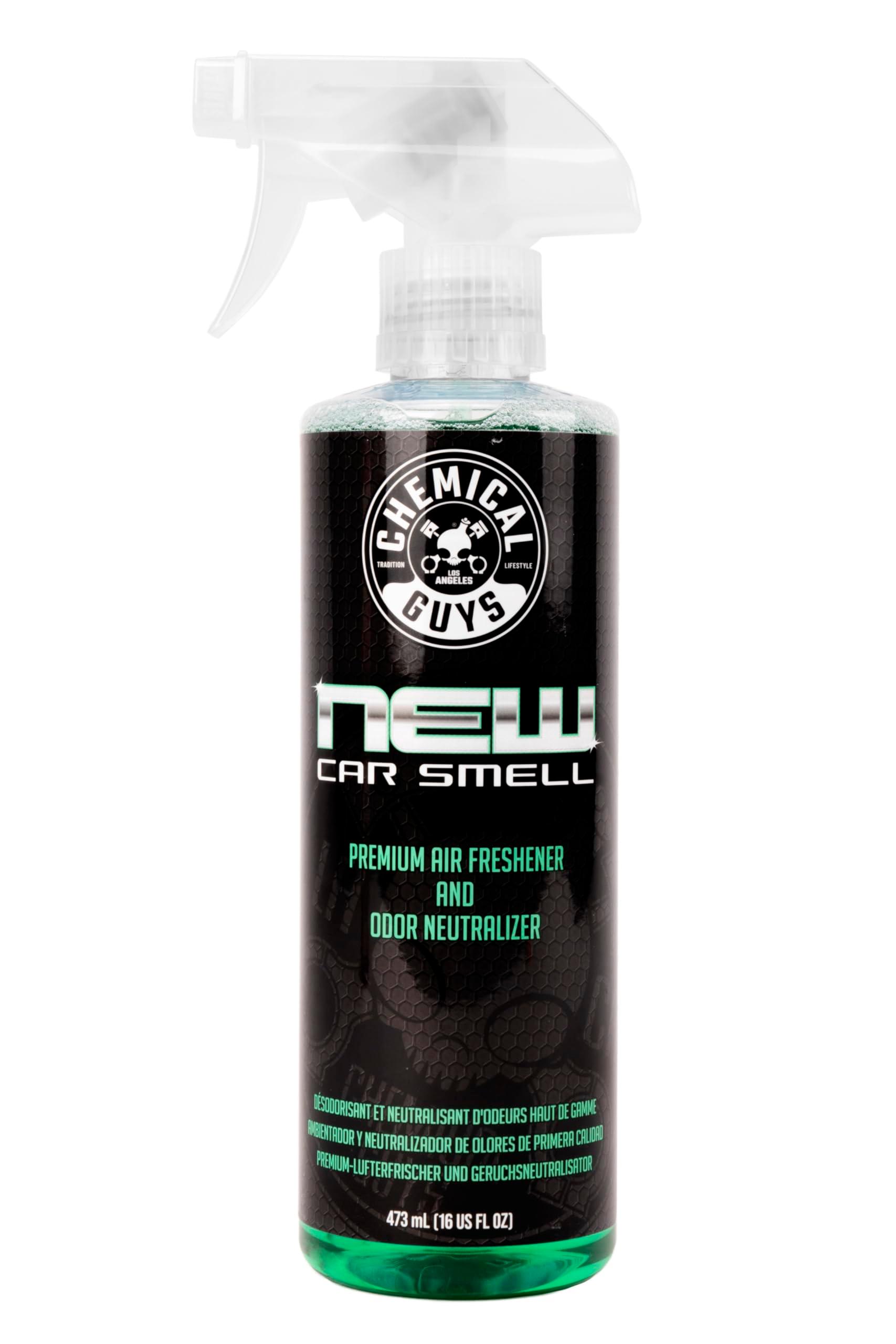 Chemical Guys AIR_101_16 New Car Smell Premium Air Freshener and Odor Eliminator, Long-Lasting Scent, Great for Cars, Trucks, SUVs, RVs & More, 16 fl oz
