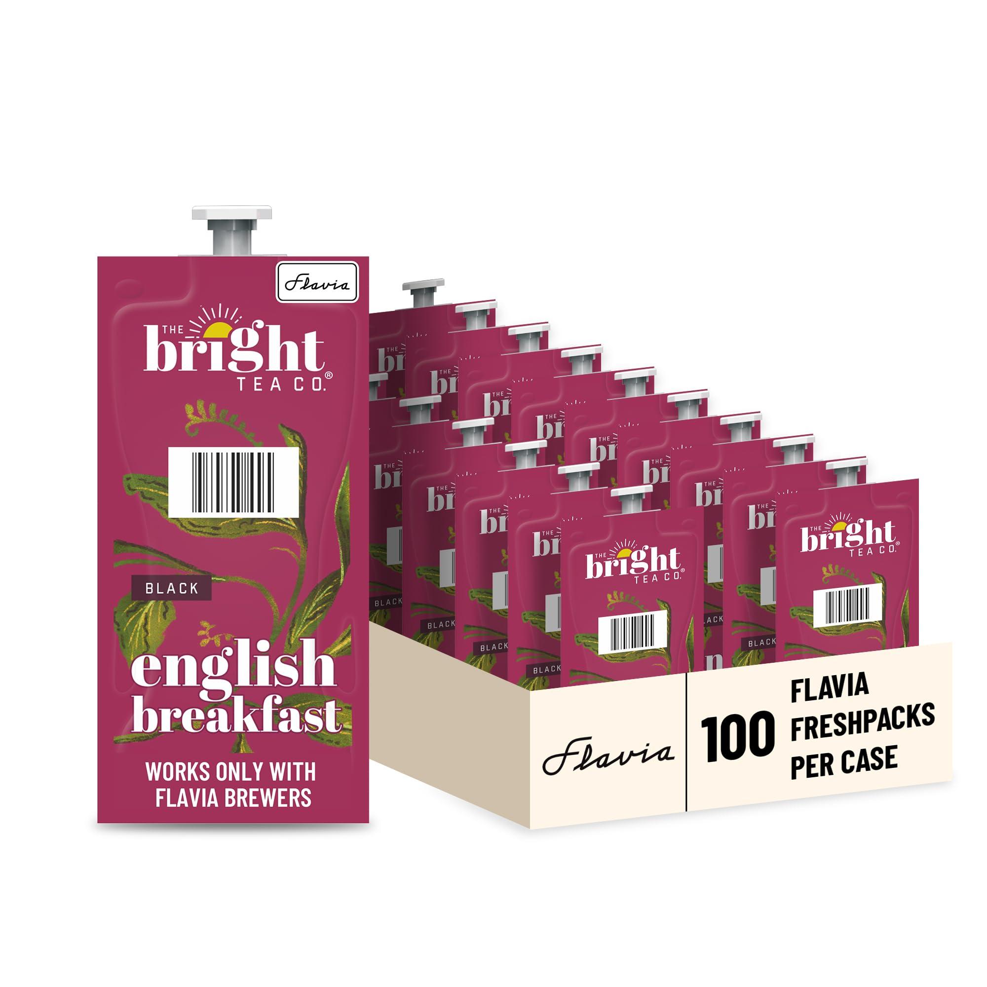 Flavia Bright Tea Co. English Breakfast Tea Freshpacks works only with Flavia Brewers (Case of 100)