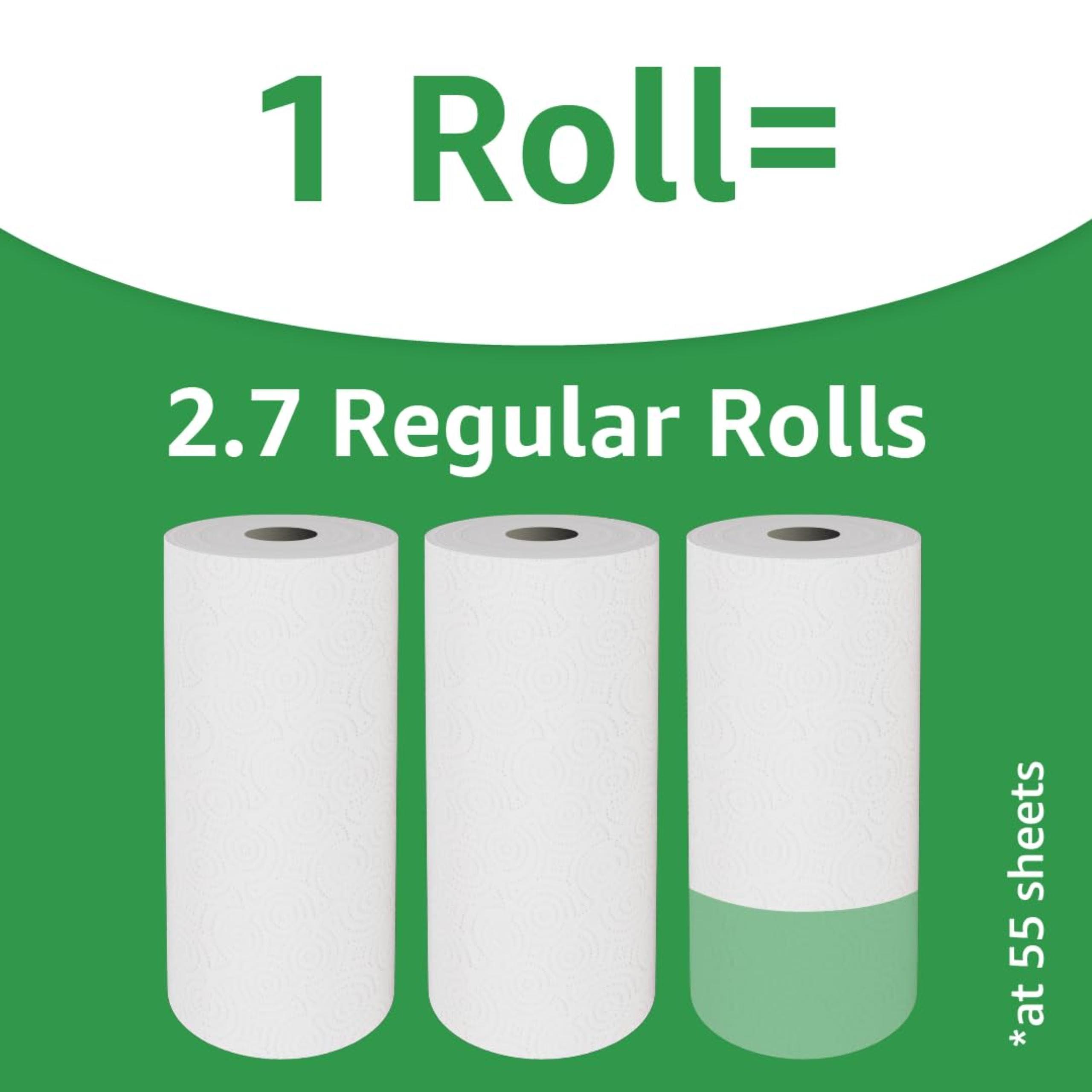Amazon Basics 2-Ply Flex-Sheets Paper Towels, 2 Basics Rolls = 5 Regular Rolls, Everyday Value with 150 Sheets per Roll - Image 3