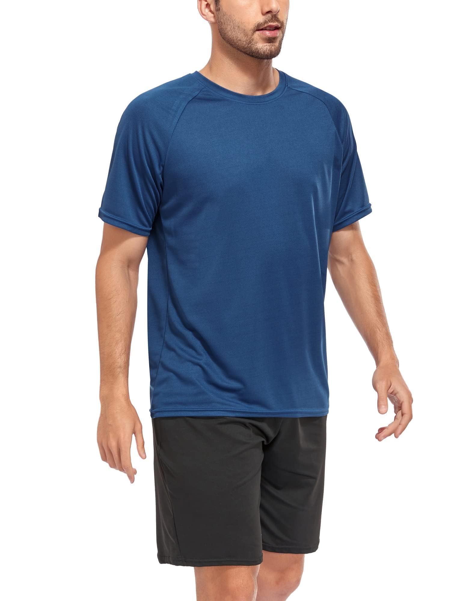 Kinglaman 5 Pack Mesh Workout Shirts for Men Dry Fit Gym Shirts Quick Dry Athletic Short Sleeve T-Shirt Moisture Wicking - Image 2