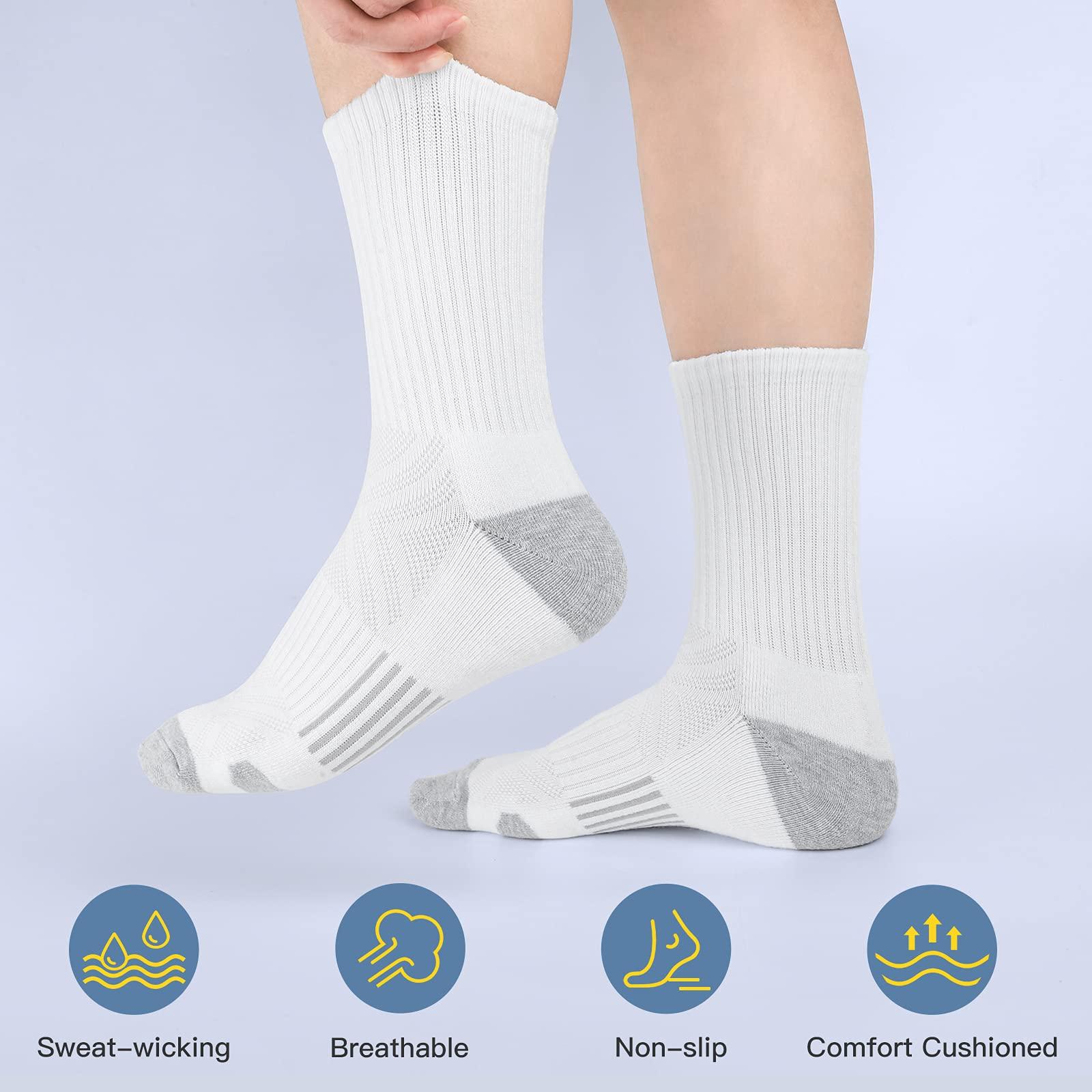 Felicigeely Running Crew Socks Cushion Breathable Athletic - Image 6