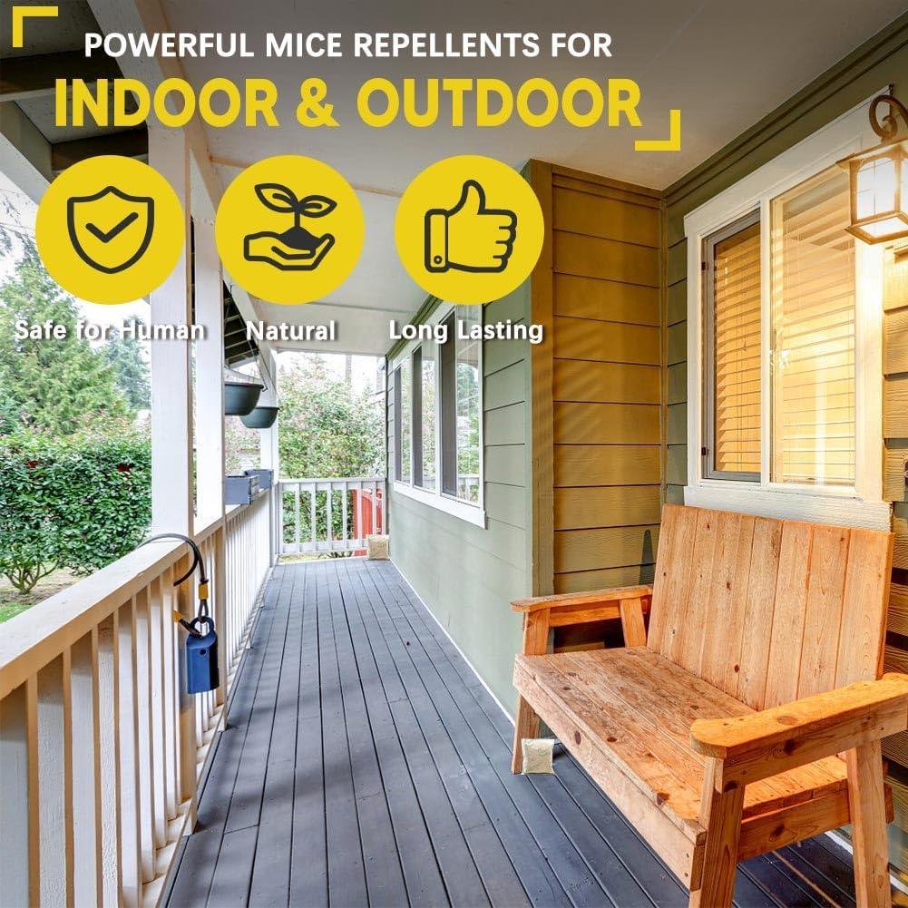 Mice Repellents Indoor, Mouse Repellent Outdoor, Rat Repellent for House, Extra-Strength Peppermint Repel Mice and Rats from Nesting&Freshen Air in Car/RV, Rat Deterrent Indoor, Get Rid of Mice-12P - Image 4