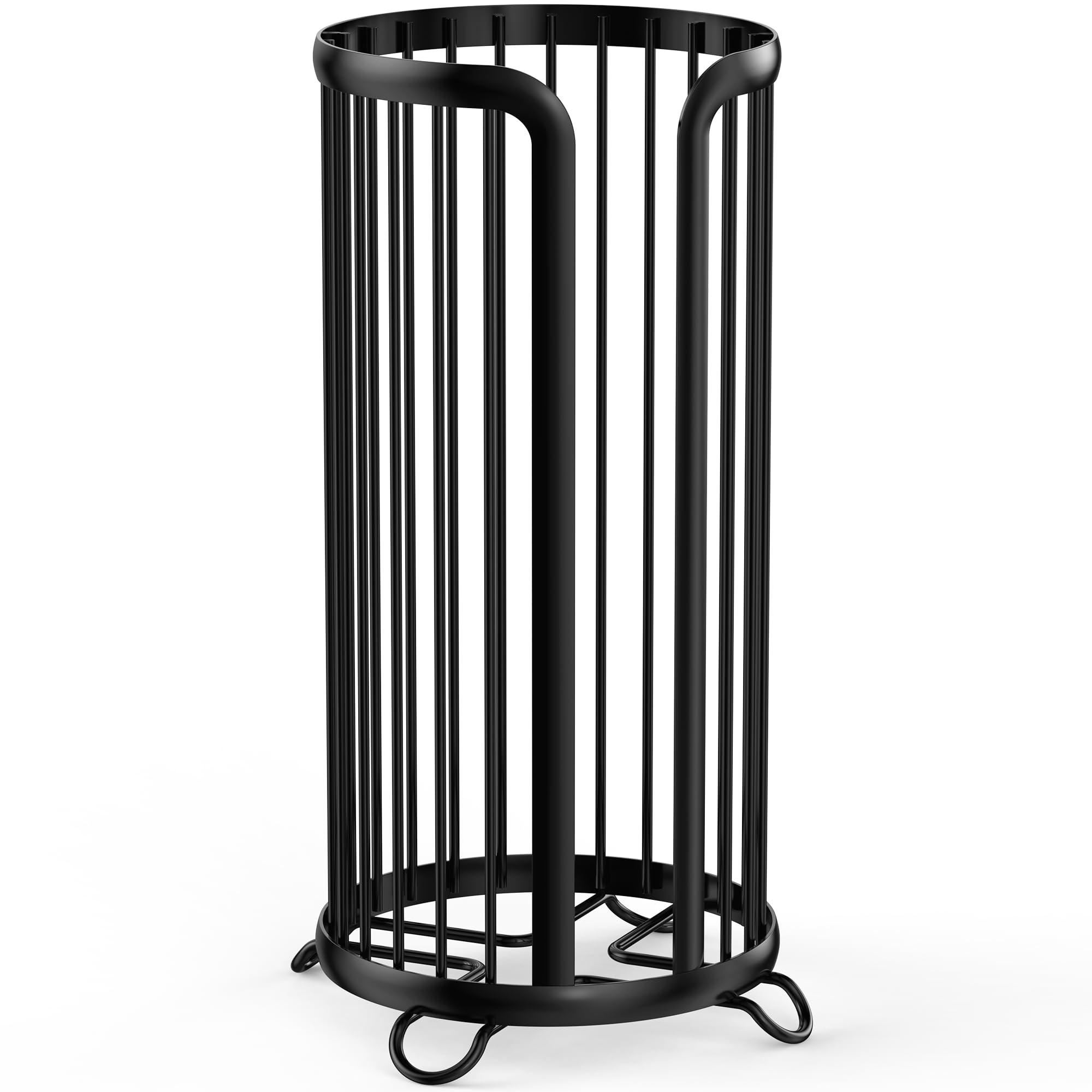 Bunoxea Toilet Paper Holder Stand, Freestanding Toilet Tissue Organizer, Minimalistic Storage Solution, Reserve Mega Rolls,Modern Black-2PACK - Image 7