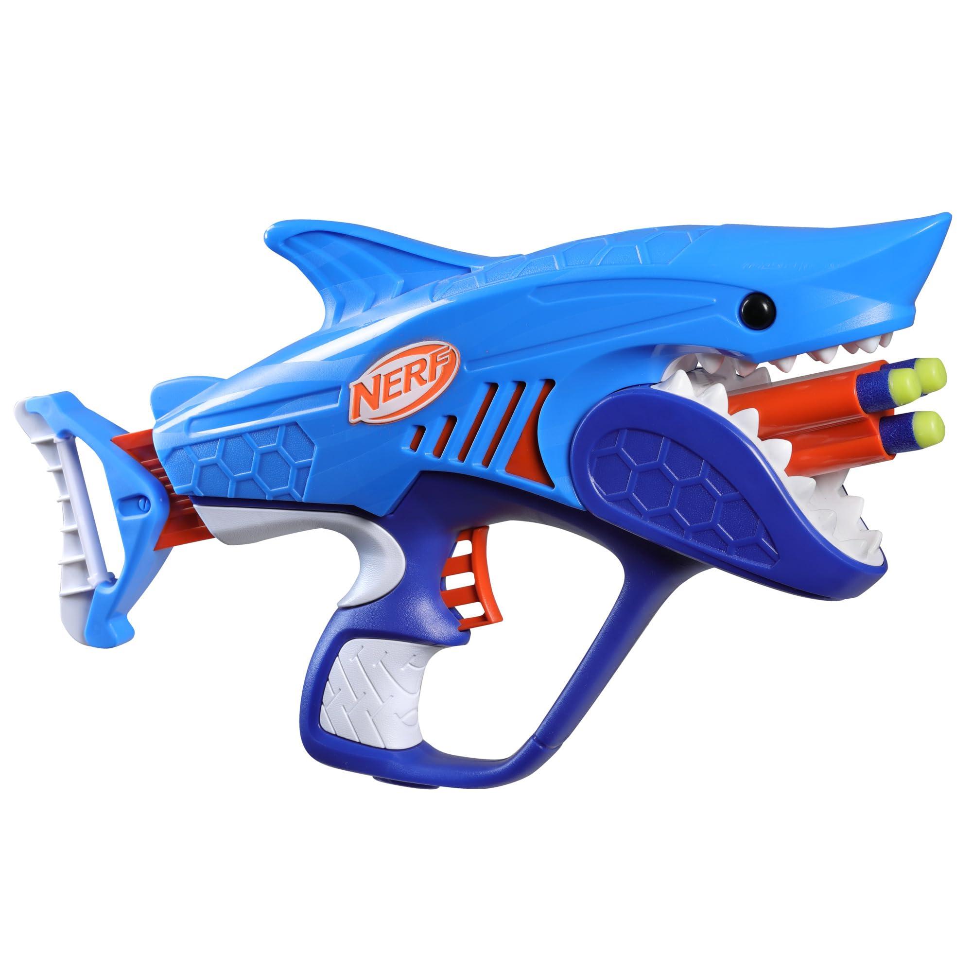 NERF Junior Wild Sharkfire, Easy Play Dart Blaster, 8 Nerf Elite Darts, Nerf Blaster Shark Toys for 6 Year Old Boys & Girls & Up, Outdoor Toys - Image 13