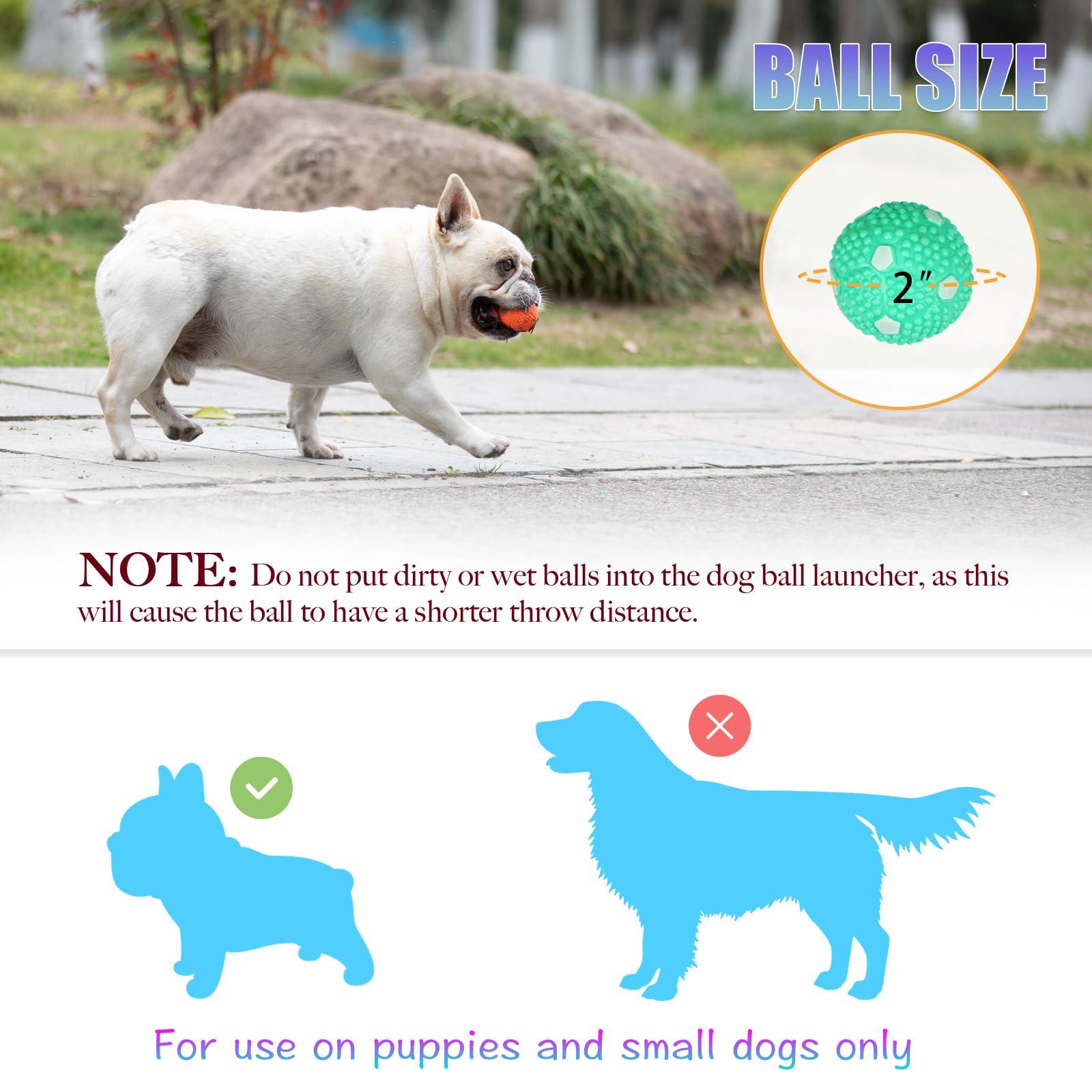 WIGGLYTAIL Automatic Ball Launcher for Dogs, Dog Fetch Ball Thrower Launcher, 3 Adjustable Distances, Interactive Pet Self Playing for Small Dogs and Puppies with 10 Balls (2 inches) - Image 3