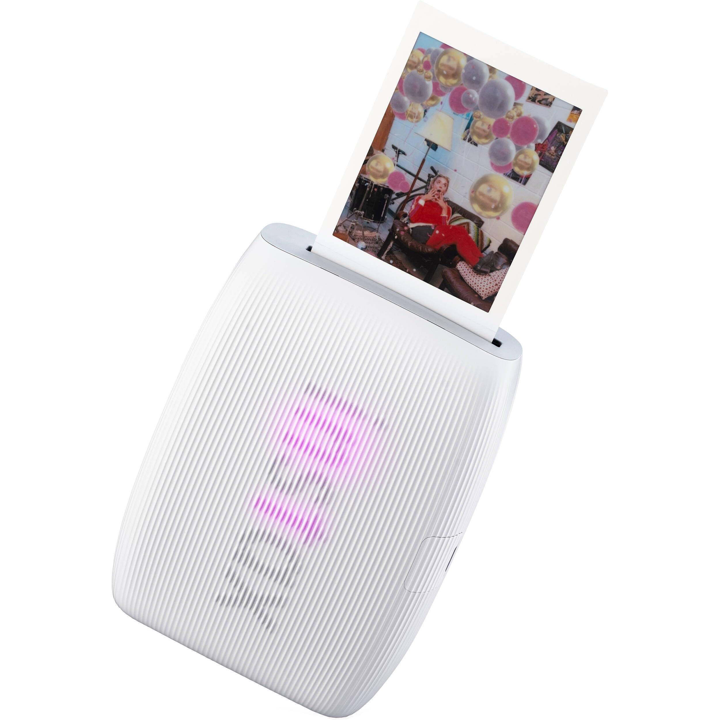 Bundle with Compatible Fuji Mini Link 3 Smartphone Printer Clay White + Fuji Film Value Pack 20 Sheets Accessories Bundle with Album + 5 Plastic Desk Frames + Paper & Sticker Frames (Clay White) - Image 2