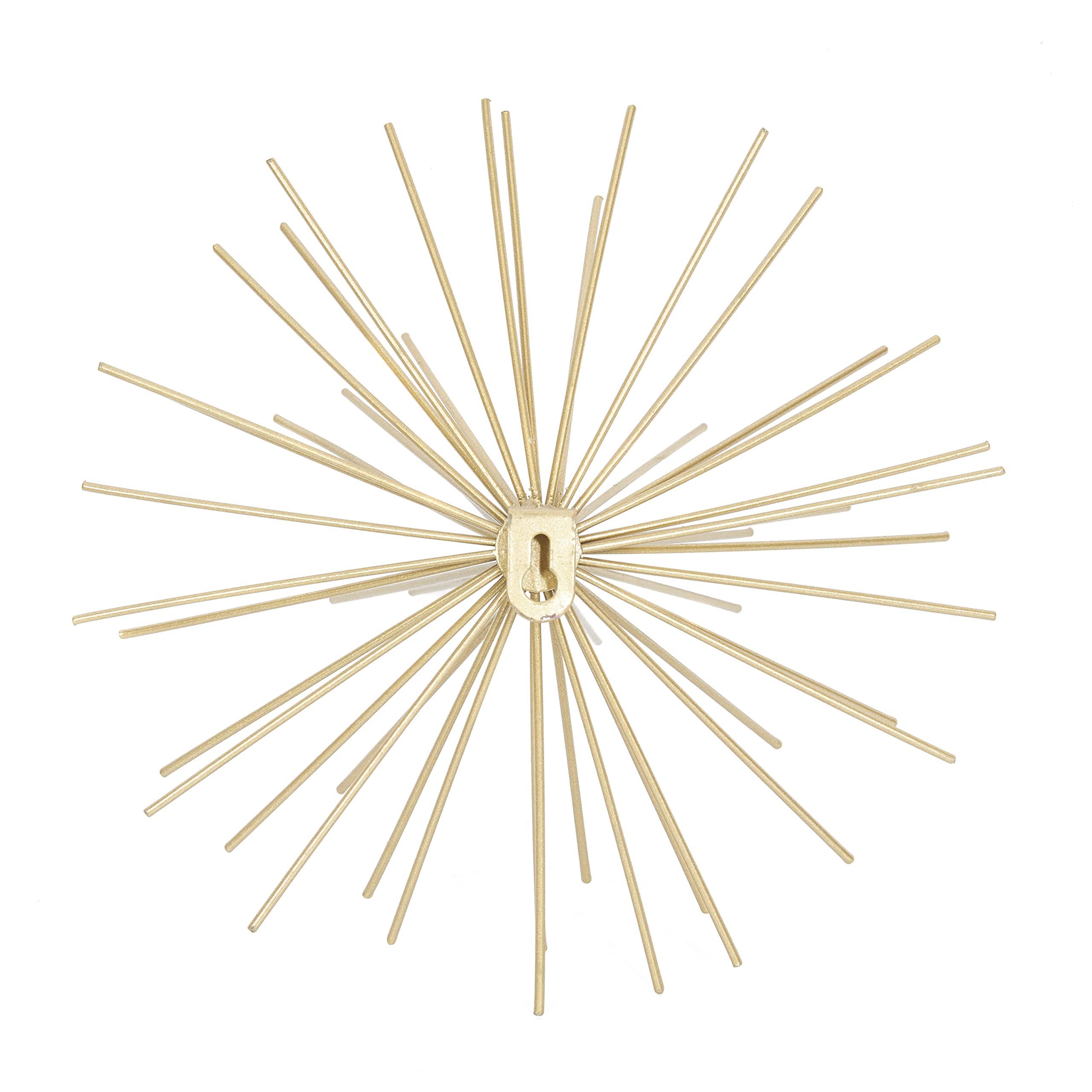 Deco 79 Metal Starburst 3D Long Spike Wall Decor, Set of 3 6", 9", 12"W, Gold - Image 8