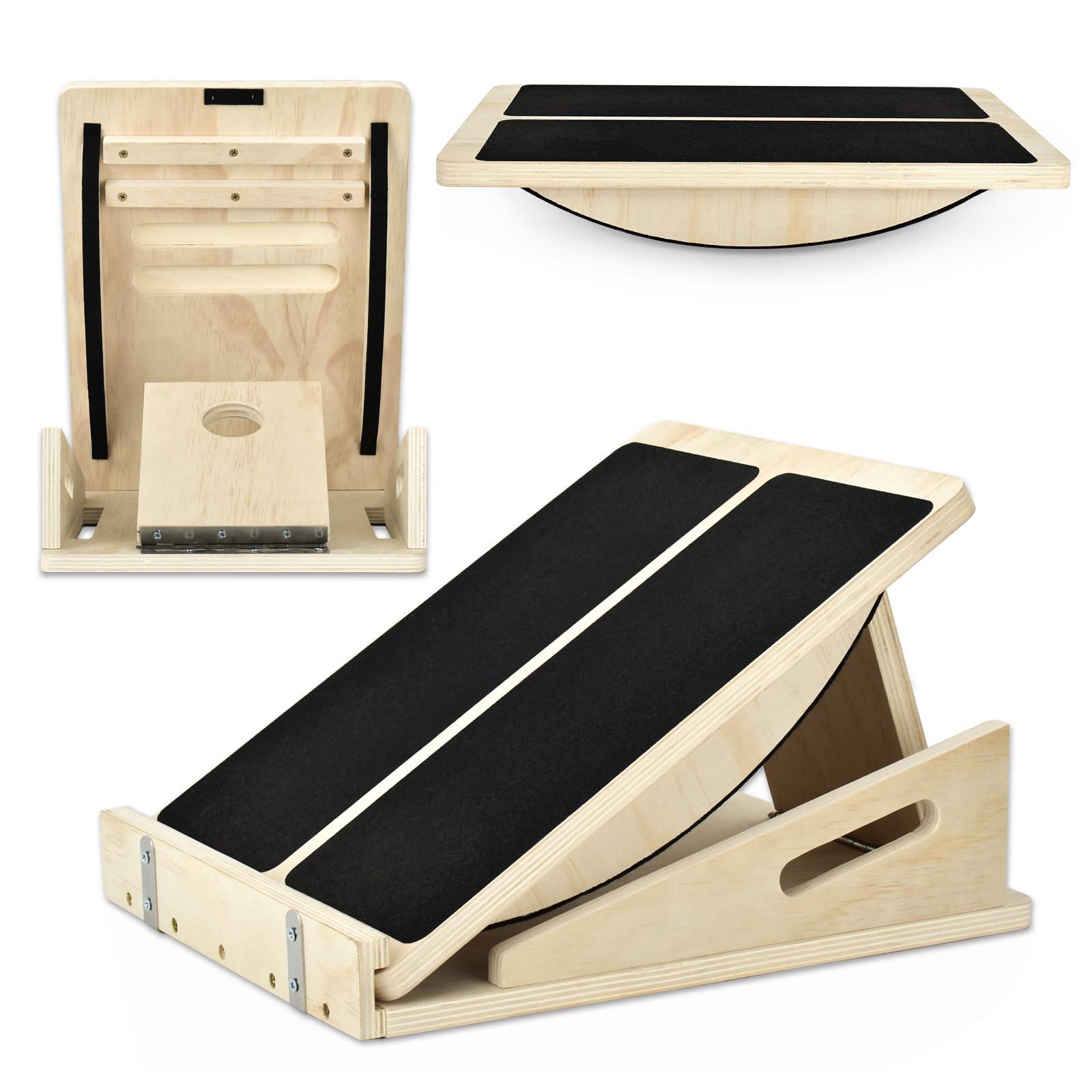 Ultimate Wobble & Slant Board Combo for Balance Training, Calf Stretching, and Core Strength – Perfect for Balance Boards、Wobble Board and Calf Stretcher Enthusiasts