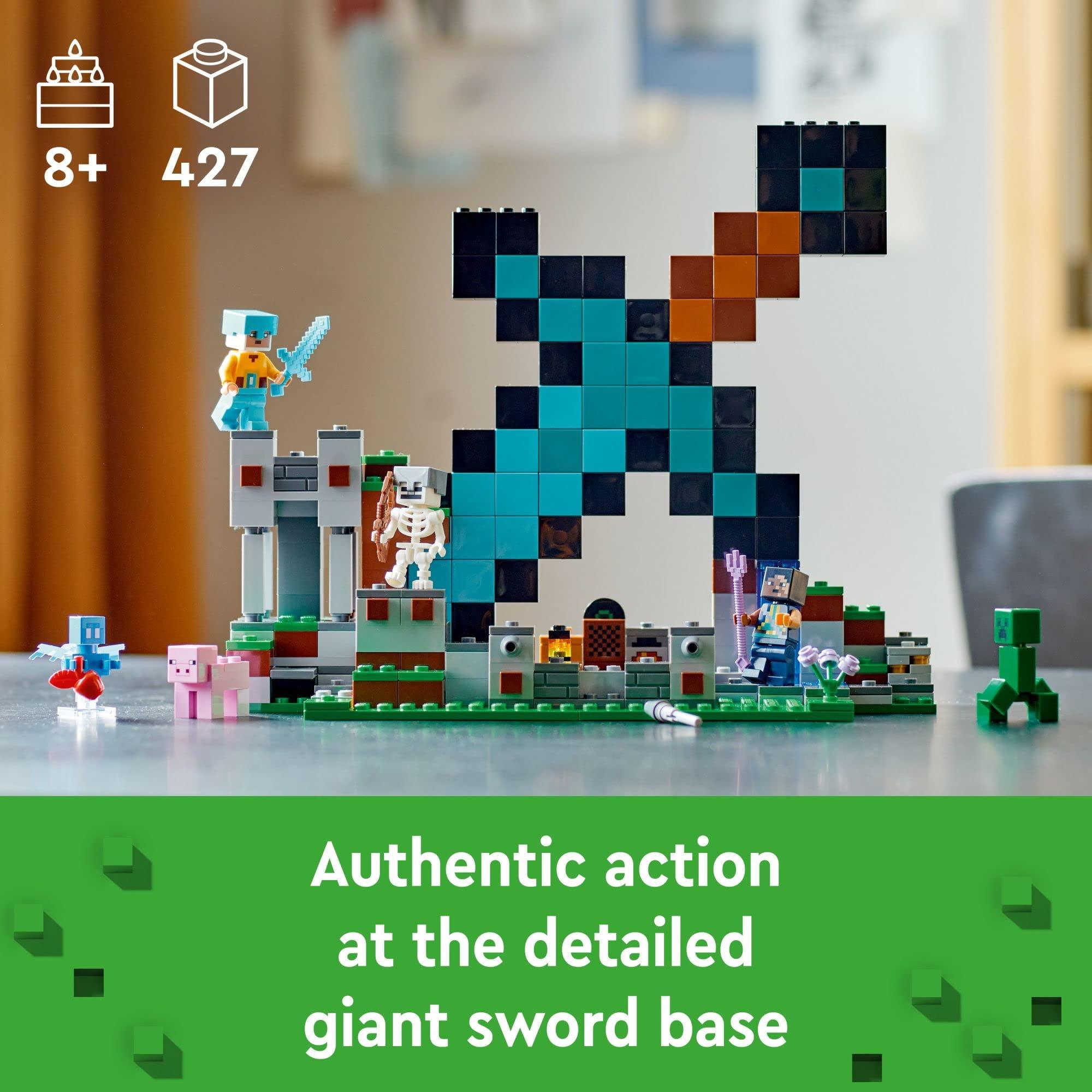 LEGO Minecraft The Sword Outpost 21244 Building Toys - Featuring Creeper, Warrior, Pig, and Skeleton Figures, Game Inspired Toy for Fun Adventures and Play, Gift for Kids, Boys, and Girls Ages 8+ - Image 2