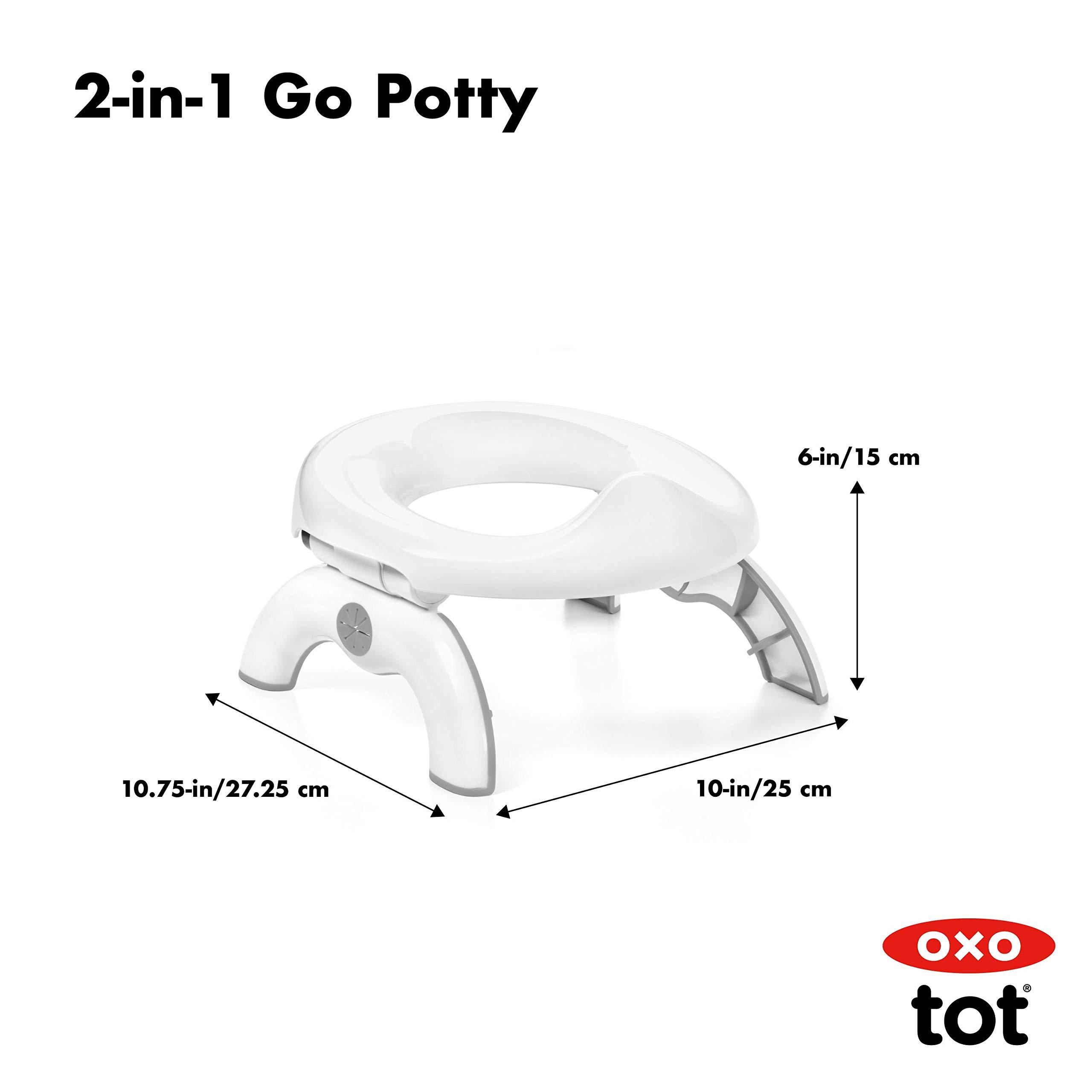 OXO Tot 2-in-1 Go Potty - Gray, 1 Count (Pack of 1) - Image 2