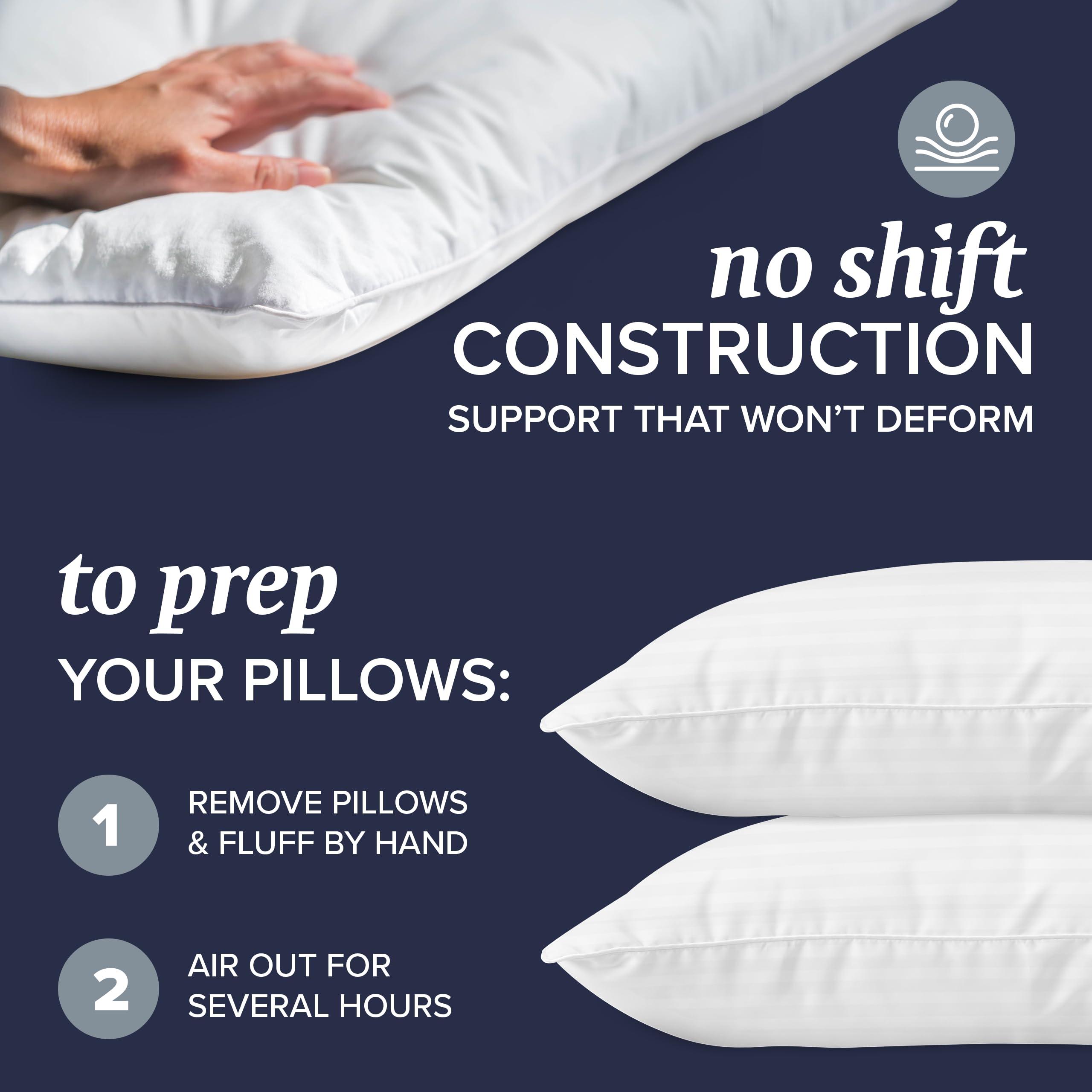 Beckham Hotel Collection Bed Pillows Standard/Queen Size Set of 2 - Original Down Alternative Pillow for Sleeping - Bedding for Back, Stomach or Side Sleepers - Image 3