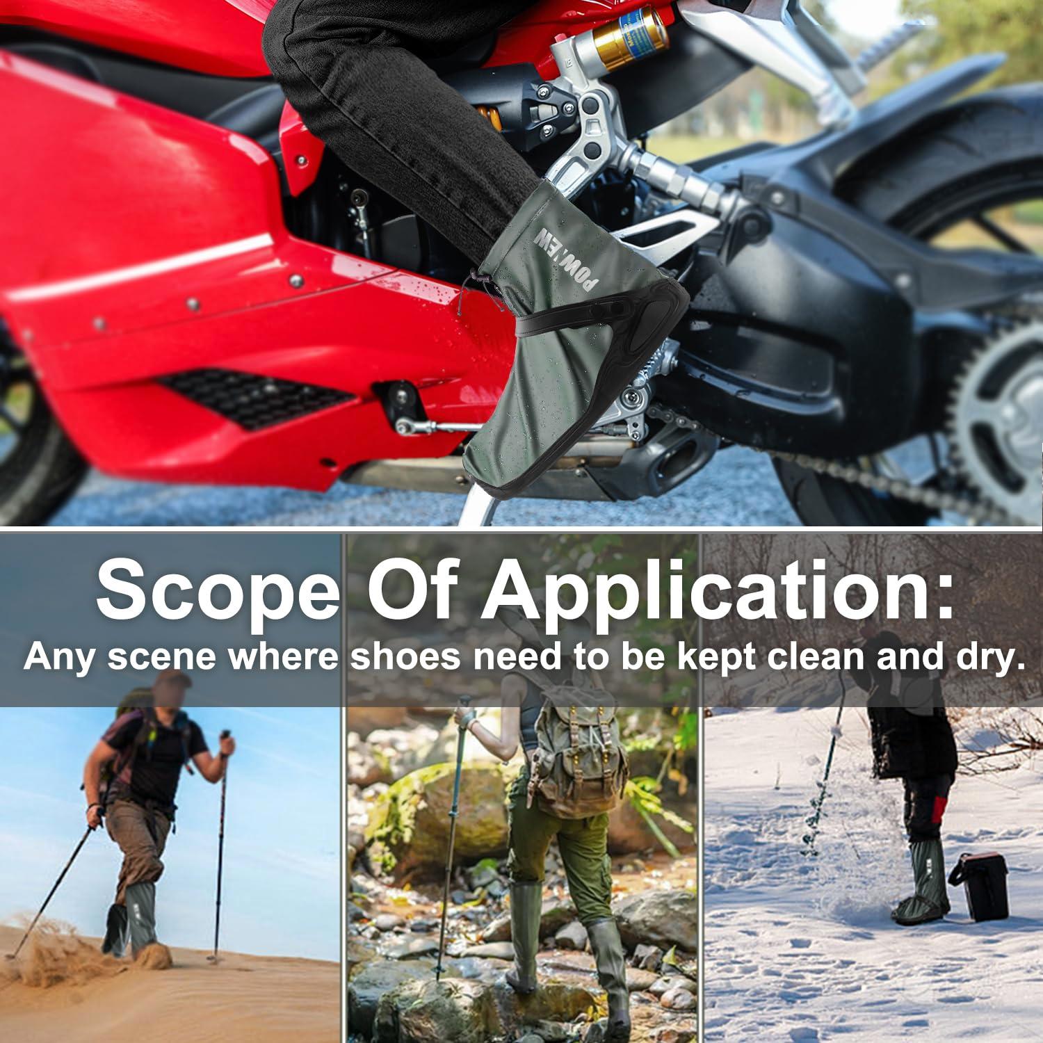 POWNEW Waterproof Rain Shoe Covers for Men and Women - Image 3