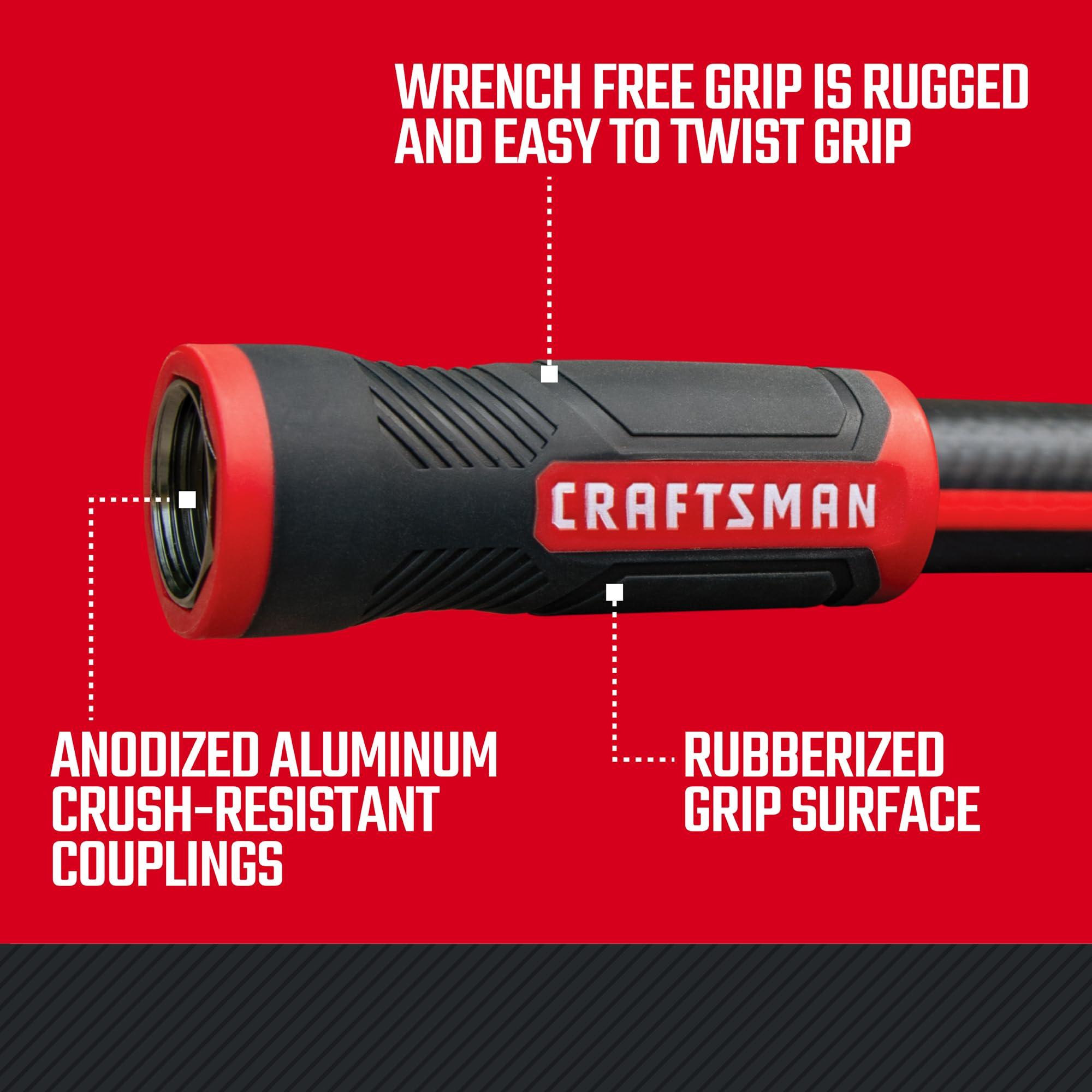 Craftsman Heavy Duty Professional Grade Black Garden Hose, 100 Feet x 5/8 Inch - Image 5