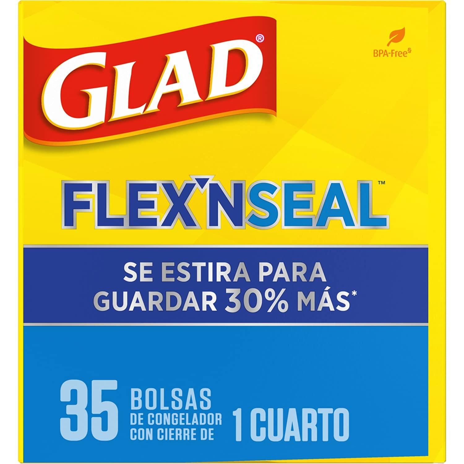 GladFlex'N Seal Freezer Storage Plastic Bags, Quart, 35 Count, Pack of 4 (Package May Vary) - Image 12
