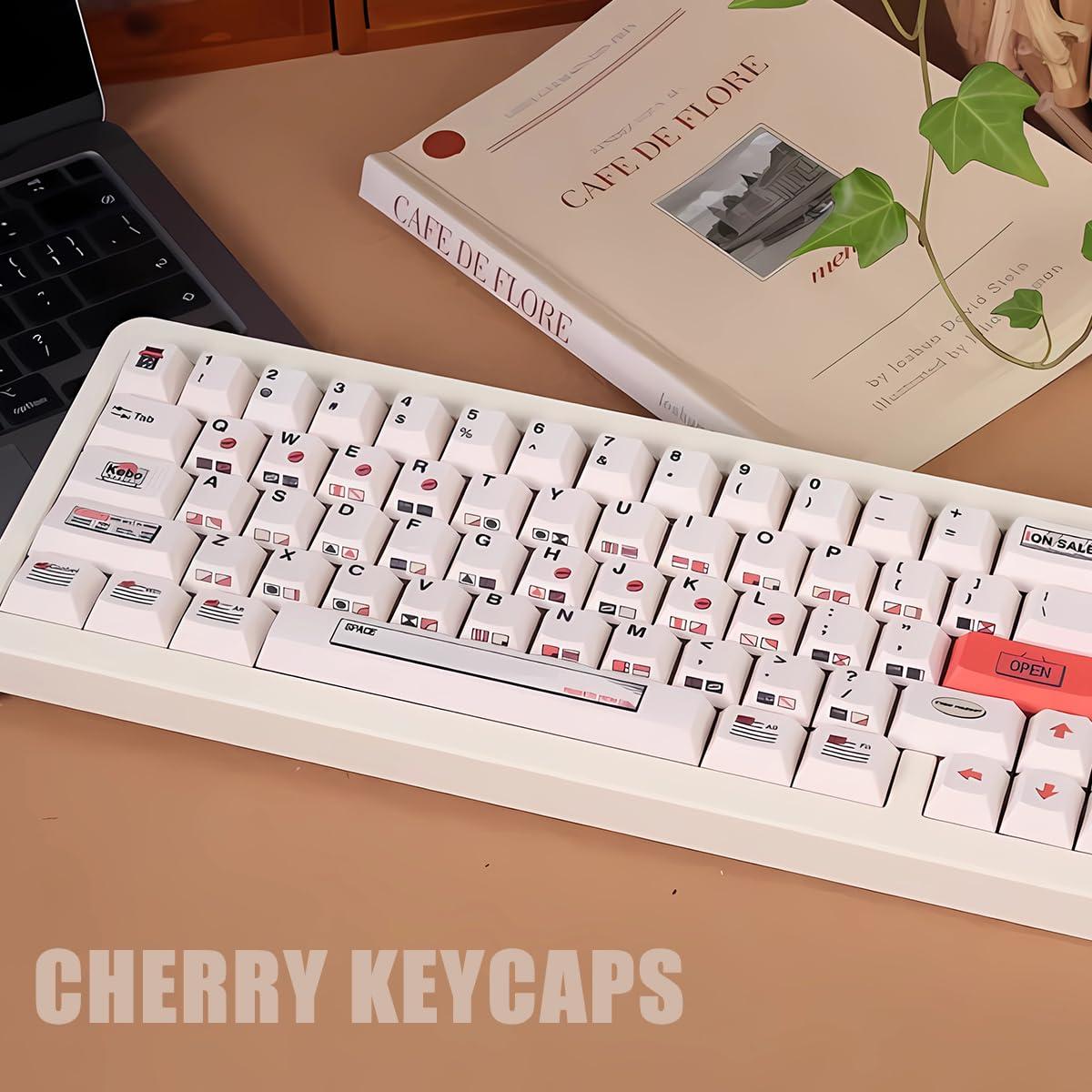 Sumgsn 152 Keys White PBT Keycap, Cherry Profile Keycaps, Cute Keycaps, Custom Keycap Set for Mechanical Keyboard 60% 75% 100% - Image 8