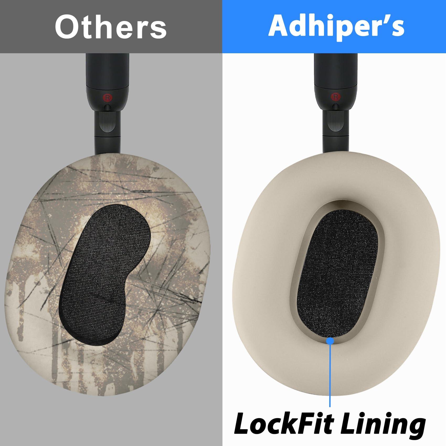 Adhiper 3Sets Silicone Sweat Case Cover for Sony WH-1000XM5 Headphones, Embody XM5 Earpad Cover/Ear Covers/Headband Cover Protector, Washable Sweatproof Soft Silicone Headphone Accessories（Off White） - Image 3