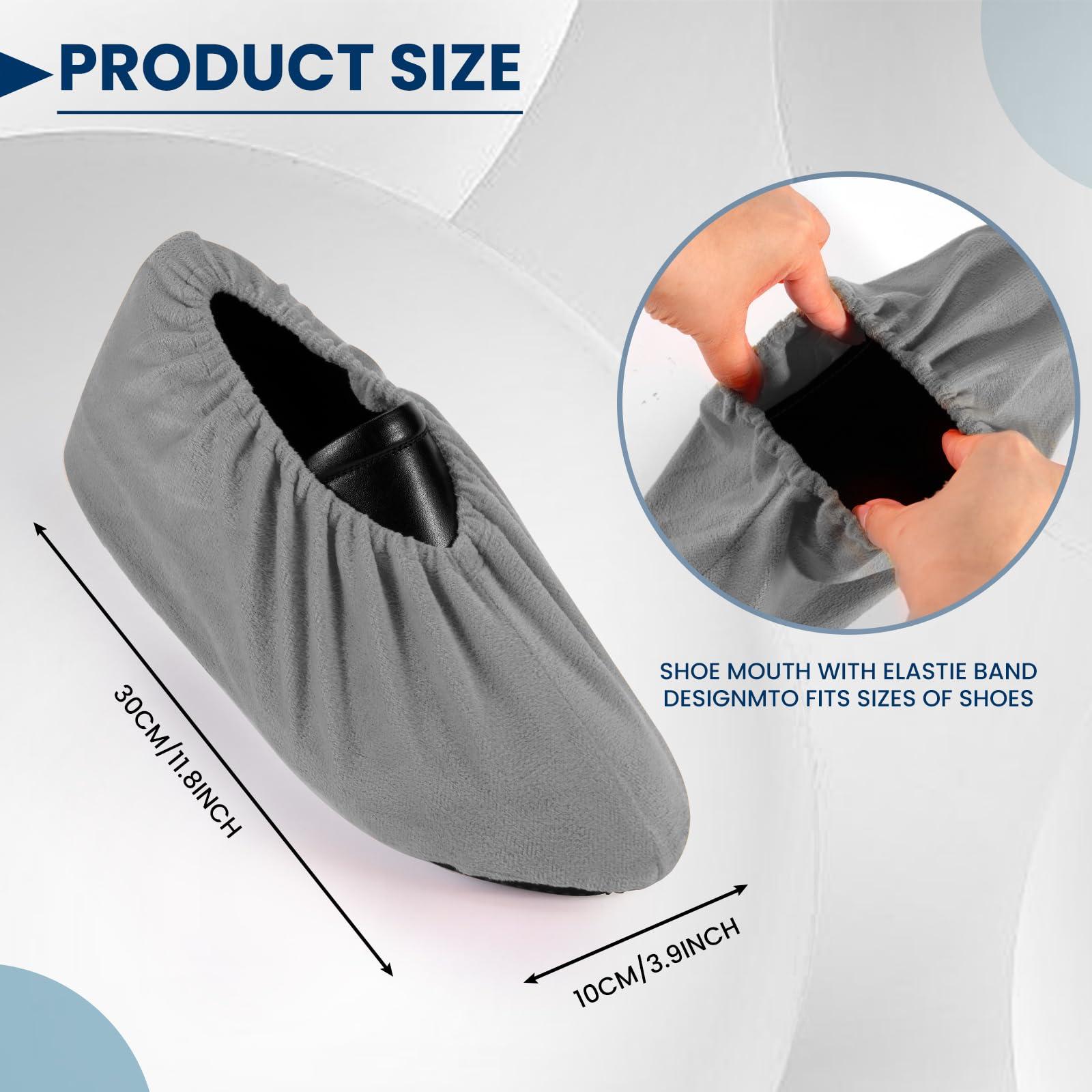 12 Pairs Reusable Non Slip Cloth Shoe Covers Washable Thickened Boot Shoe Covers for Indoors and Households one size 11 Colors - Image 2