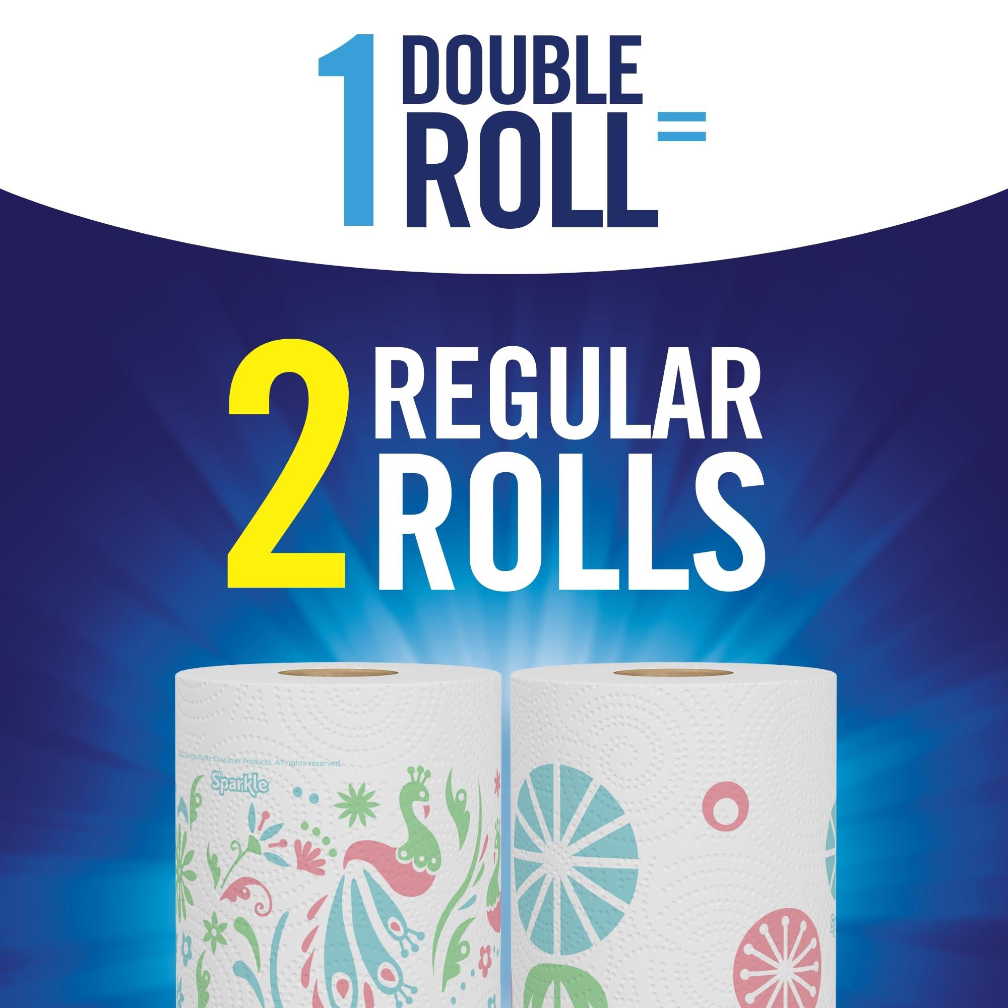 Sparkle Pick-A-Size Paper Towels, Spirited Prints, 6 Double Rolls = 12 Regular Rolls, Everyday Value Paper Towel With Full And Half Sheets - Image 6