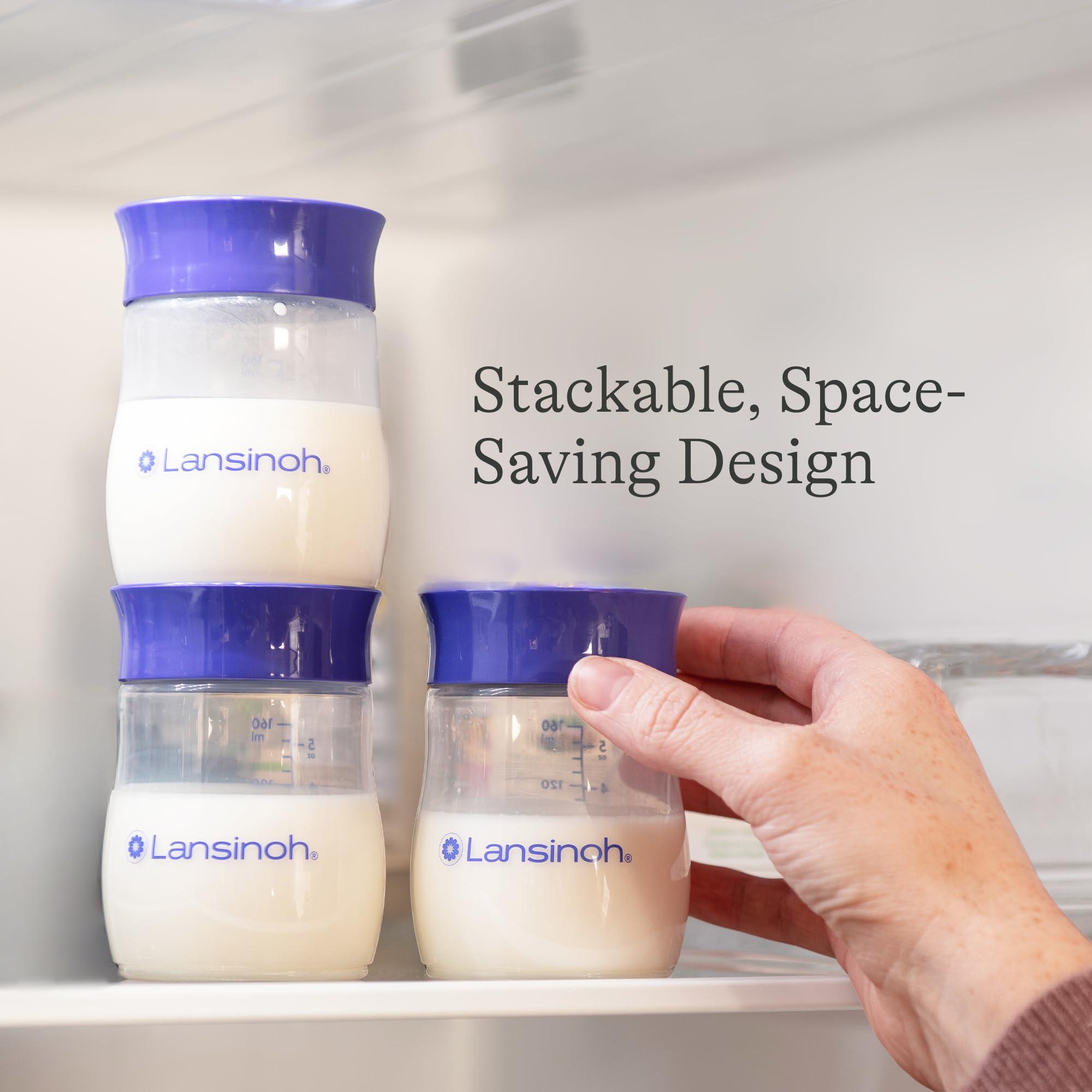 Lansinoh Breastmilk Storage Breast Pump Bottles, 4 Count - Image 2