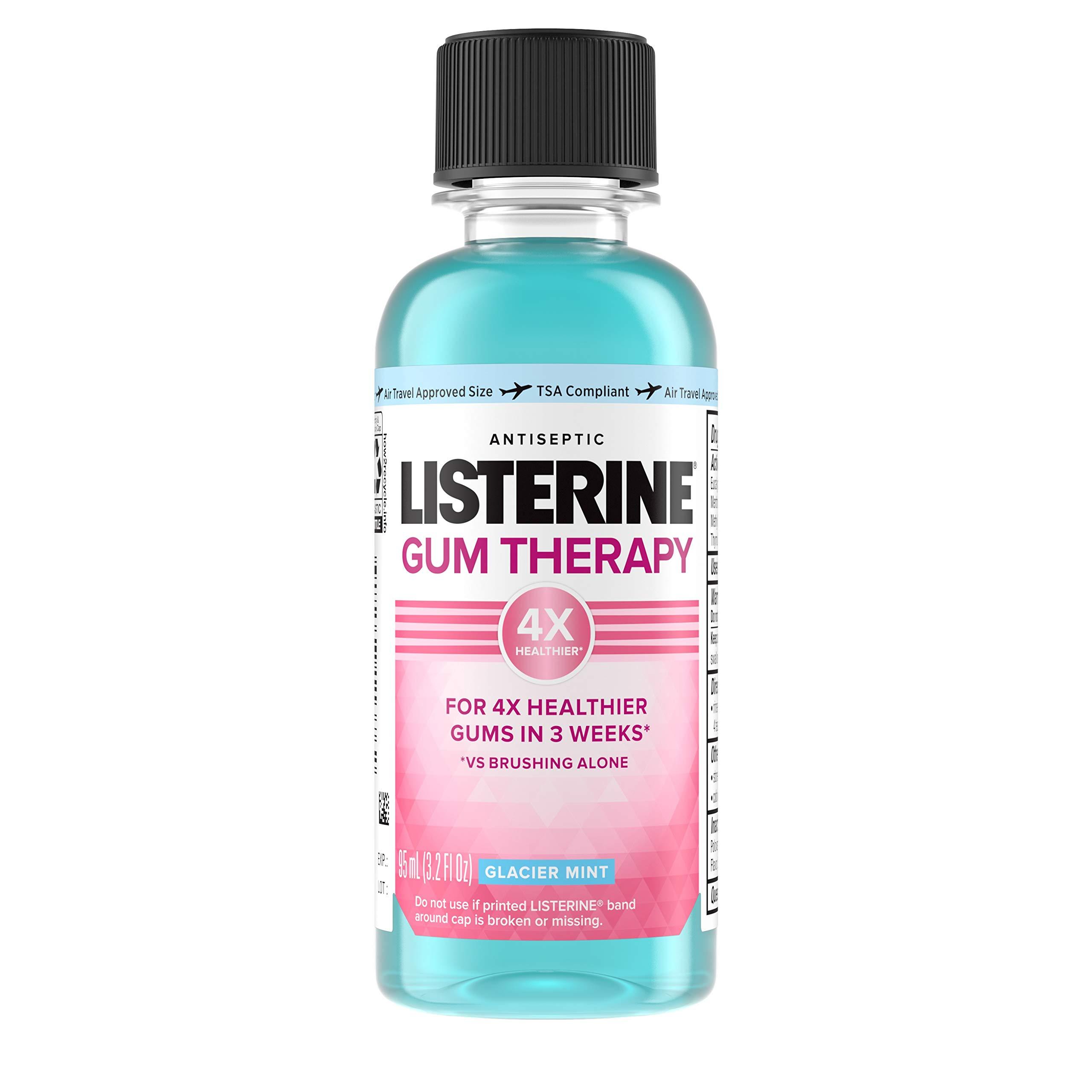 Listerine Gum Therapy Anti-Plaque & Gingivitis Travel Mouthwash, Glacier Mint, 95 mL 1 ea - Image 1