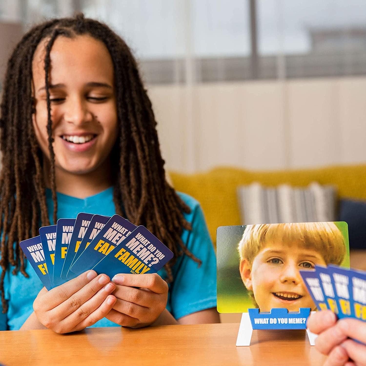 WHAT DO YOU MEME? Family Edition by Relatable, Now with Refreshed Content - Kids Games 8+, Family Games for Kids and Adults, The TikTok Viral Sensation, Includes 300 Caption Cards, 108 Photo Cards - Image 2