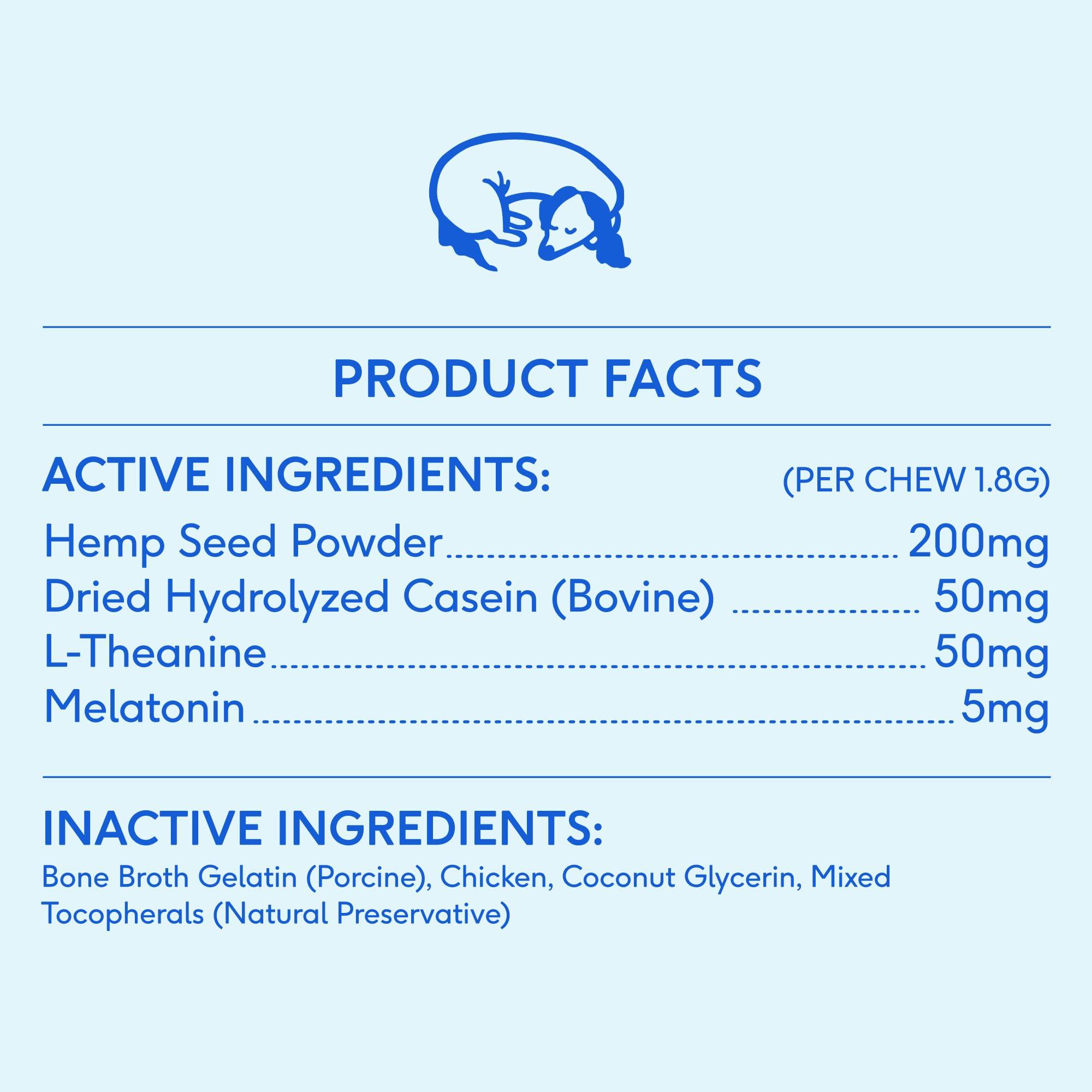 Native Pet Calming Chews for Dogs - Melatonin for Dogs Anxiety Relief - Grain Free All Natural Hemp Calming Treats & L-Theanine Helps Manage Stress & Separation Anxiety - Puppy Sleep Aid - 60 Chews - Image 5