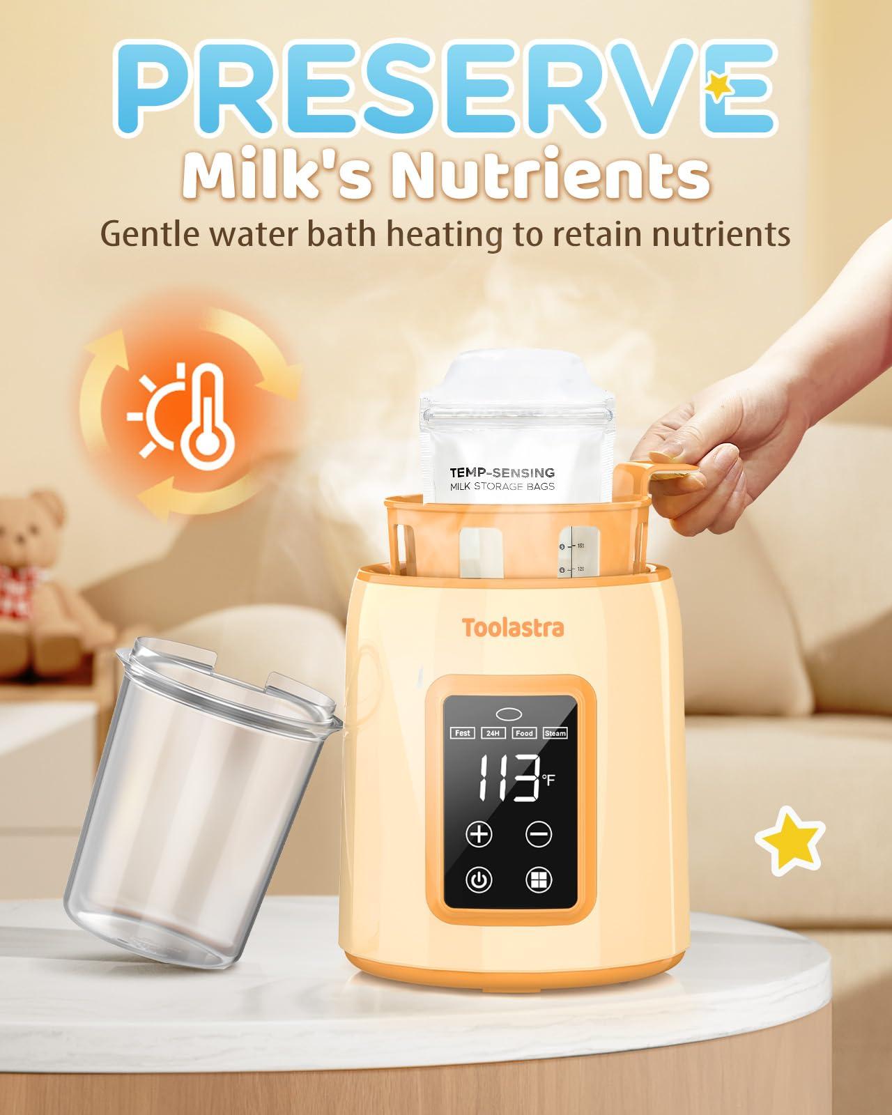Bottle Warmer, Faster Heating Baby Milk Warmers for All Bottles with Accurate Temp Control Water Bath Tech and Auto Shut-Off, BPA-Free Multifunctional Bottle Warmer for Breastmilk and Formula - Image 4